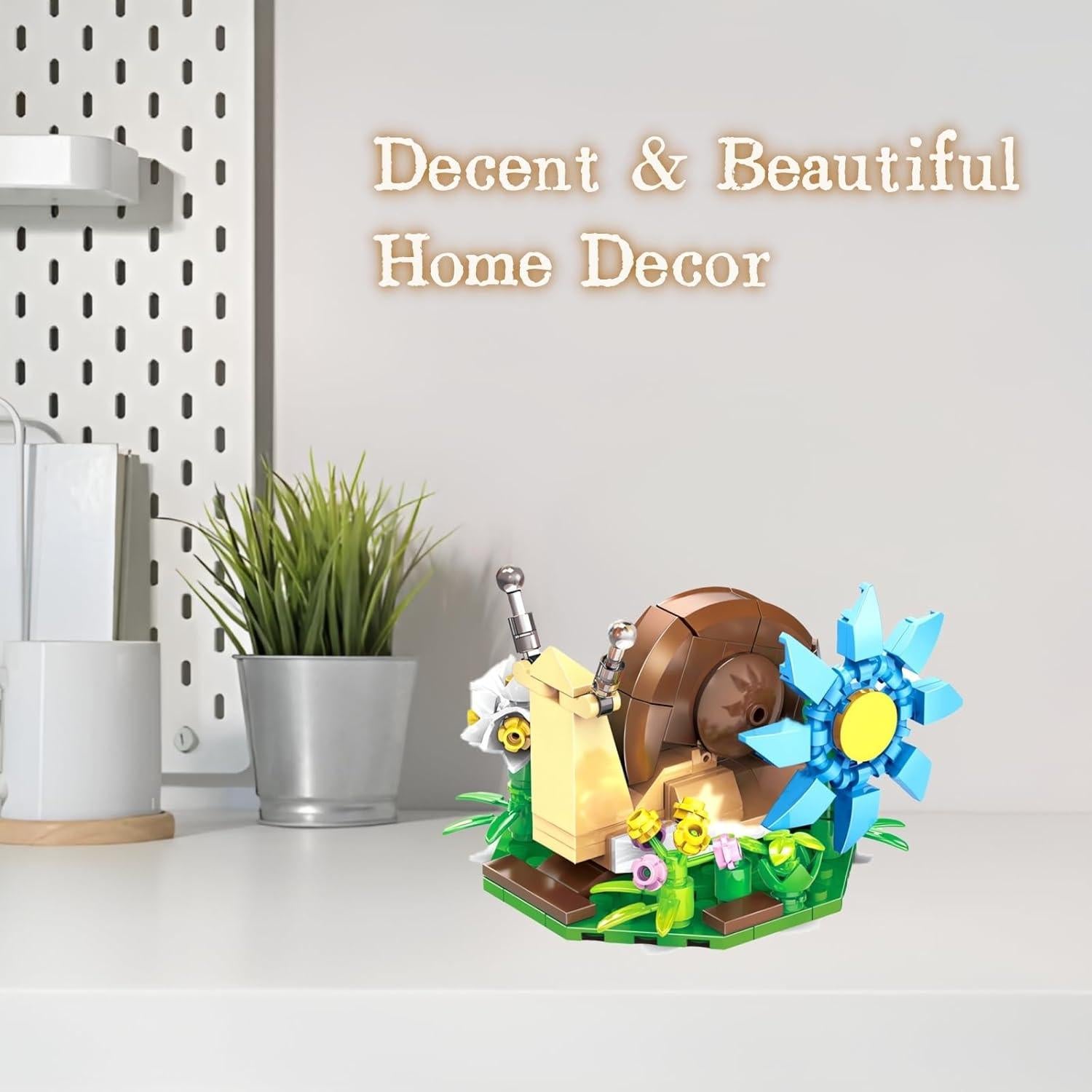 Set de Construcción de Insectos WULOBOOI - Caracol y Flores 134 Piezas