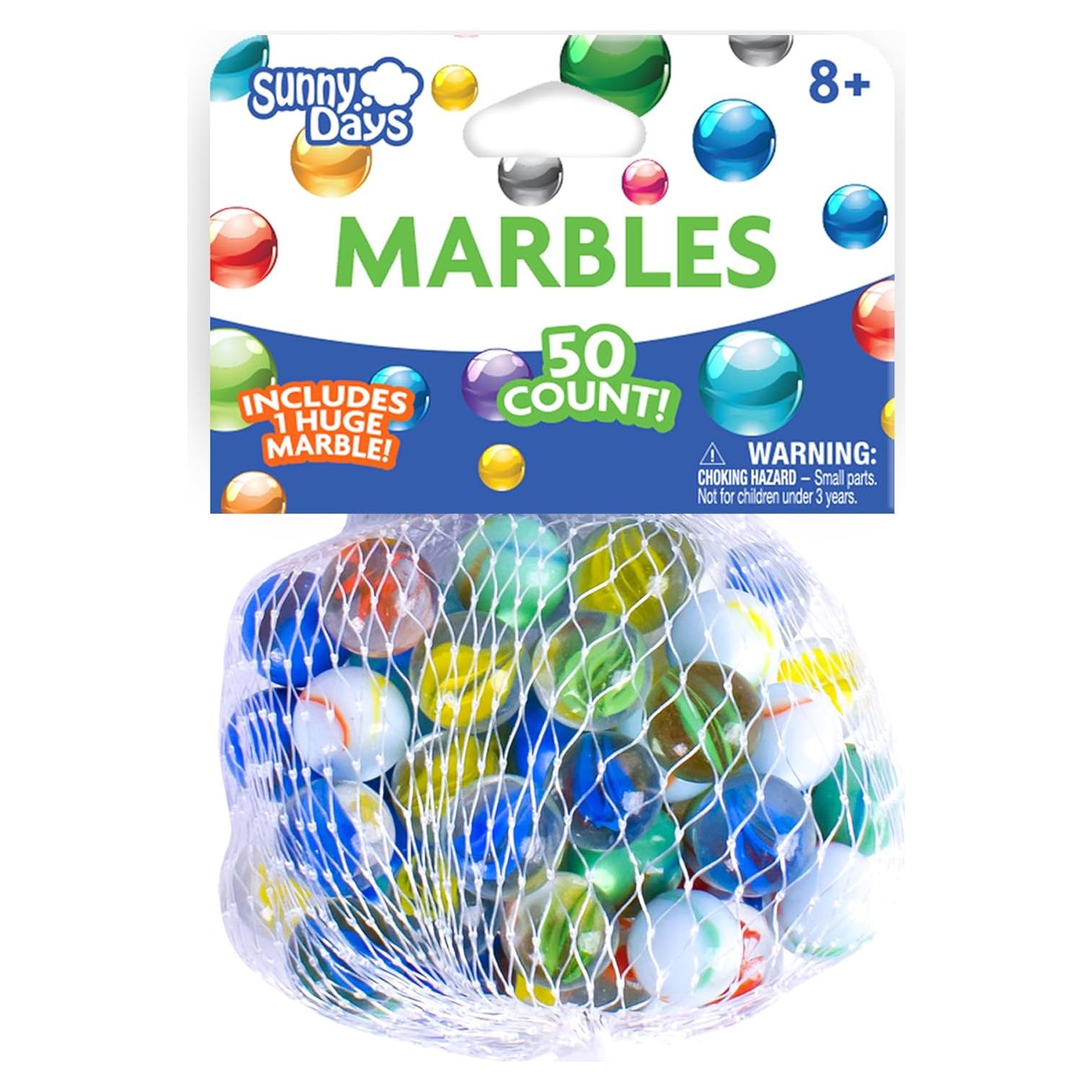 Canicas de Vidrio Coloridas Entretenimiento Días Soleados 50 Pzas
