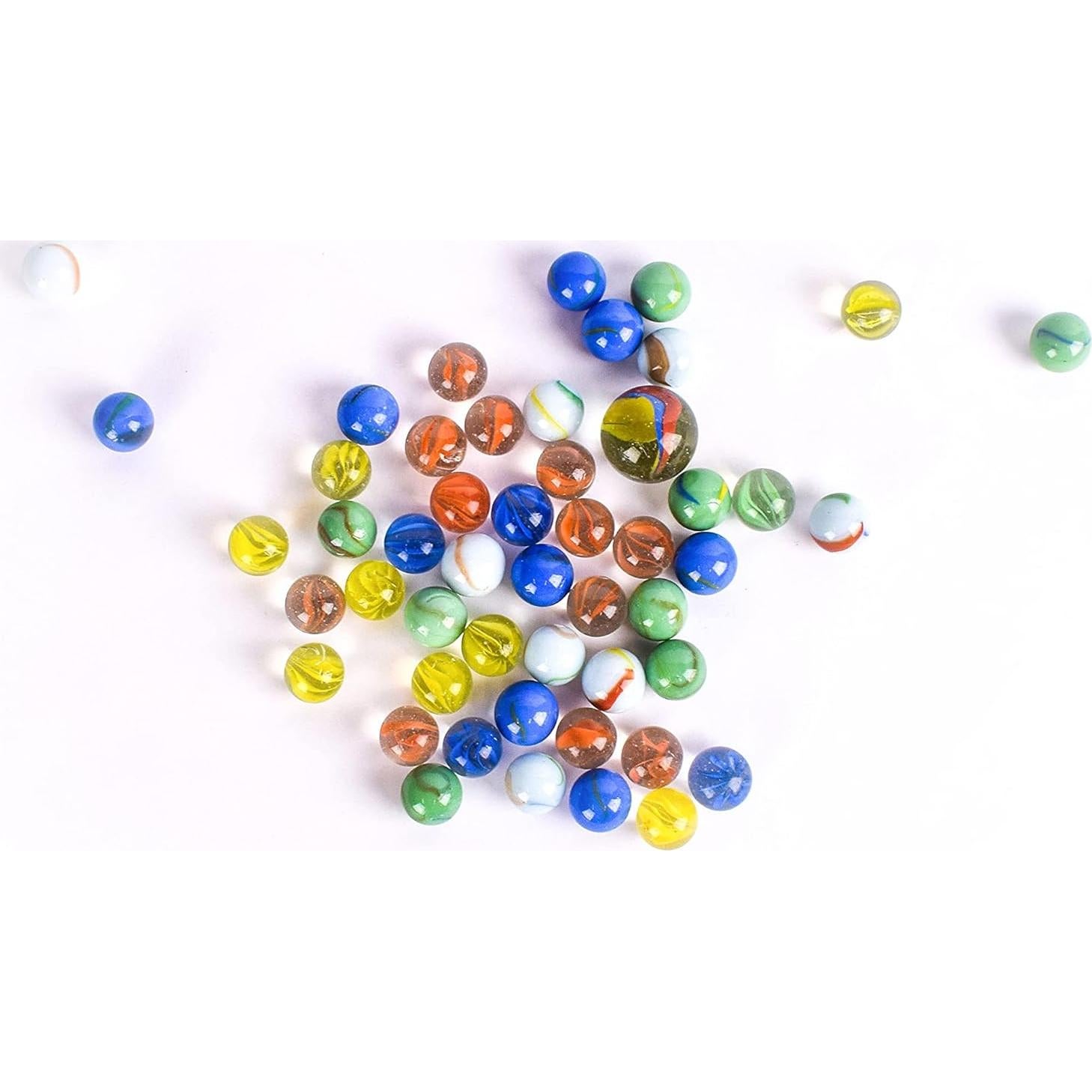 Canicas de Vidrio Coloridas Entretenimiento Días Soleados 50 Pzas