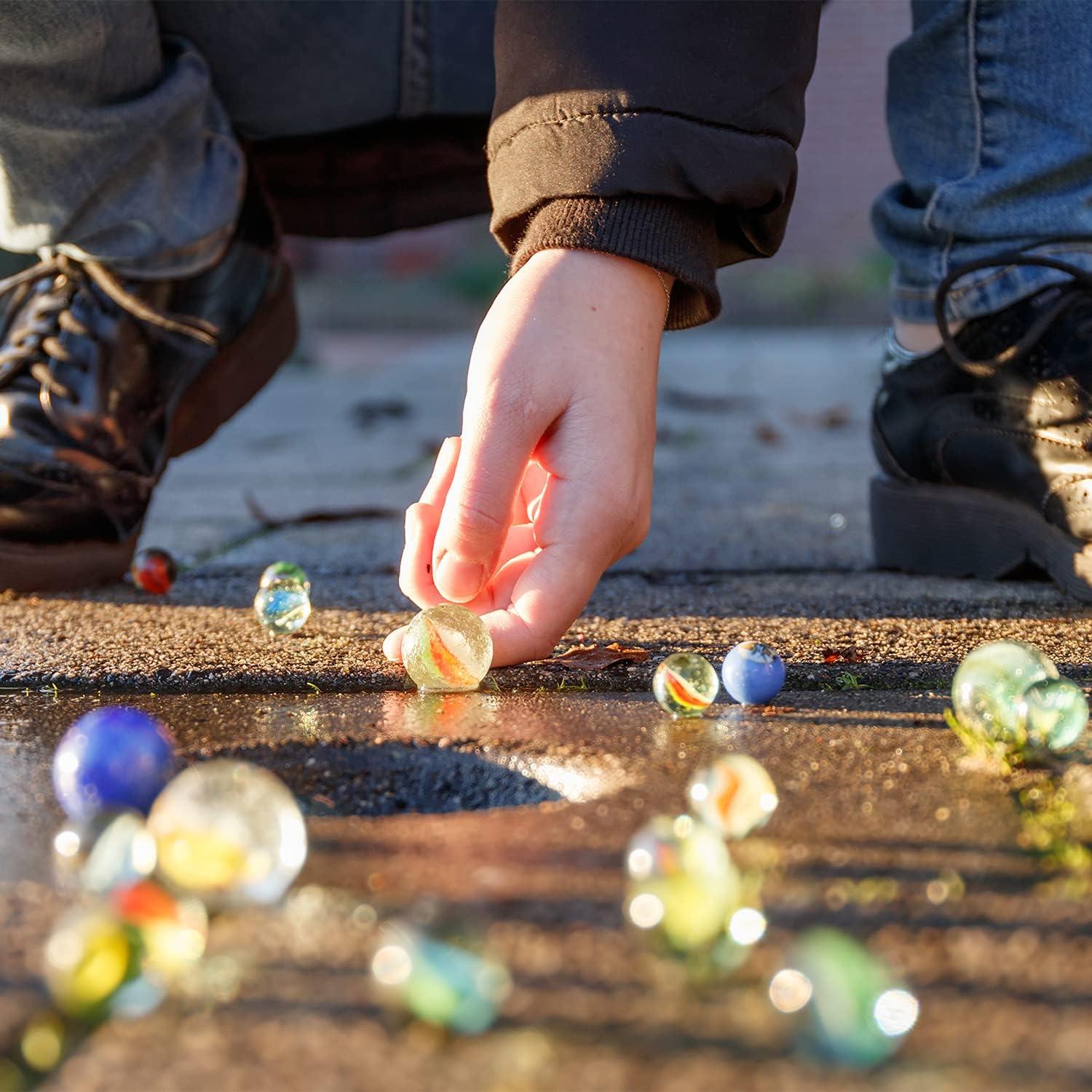 Canicas de Vidrio MANSHU 60 Piezas 1.60 cm 6 Colores