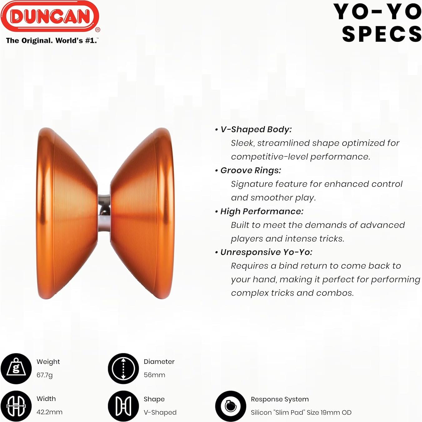 Yo-Yo Duncan Echo 2 Negro Pro Nivel Experto 108g