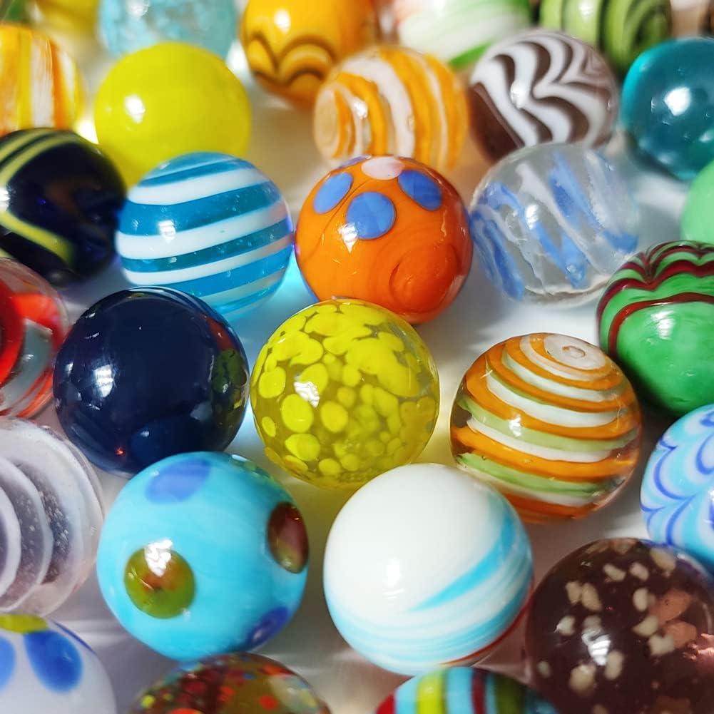42 Canicas de Vidrio DSHMIXIA Brillantes y Coloridas