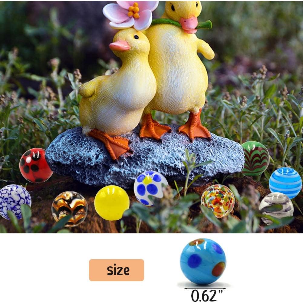 42 Canicas de Vidrio DSHMIXIA Brillantes y Coloridas