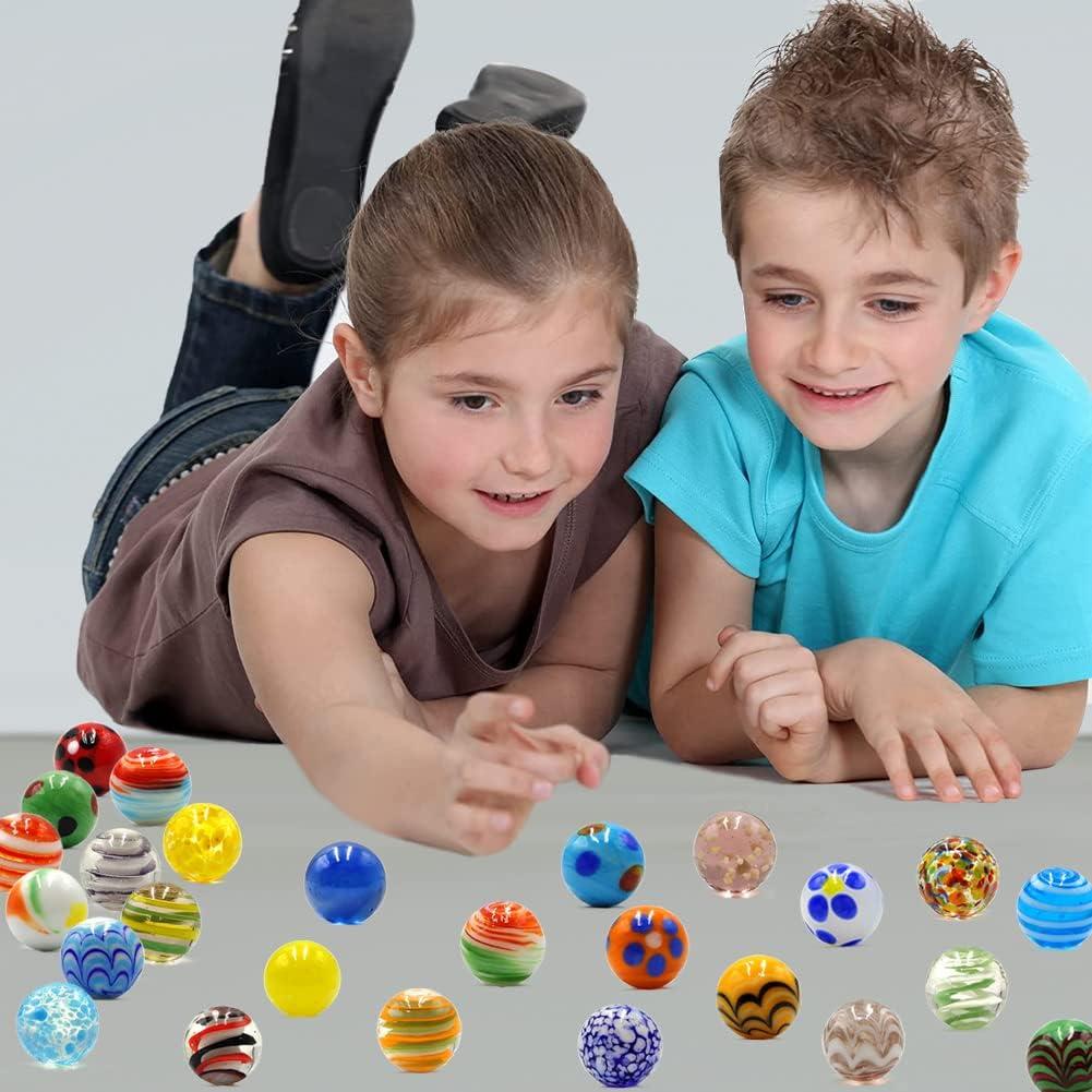 42 Canicas de Vidrio DSHMIXIA Brillantes y Coloridas