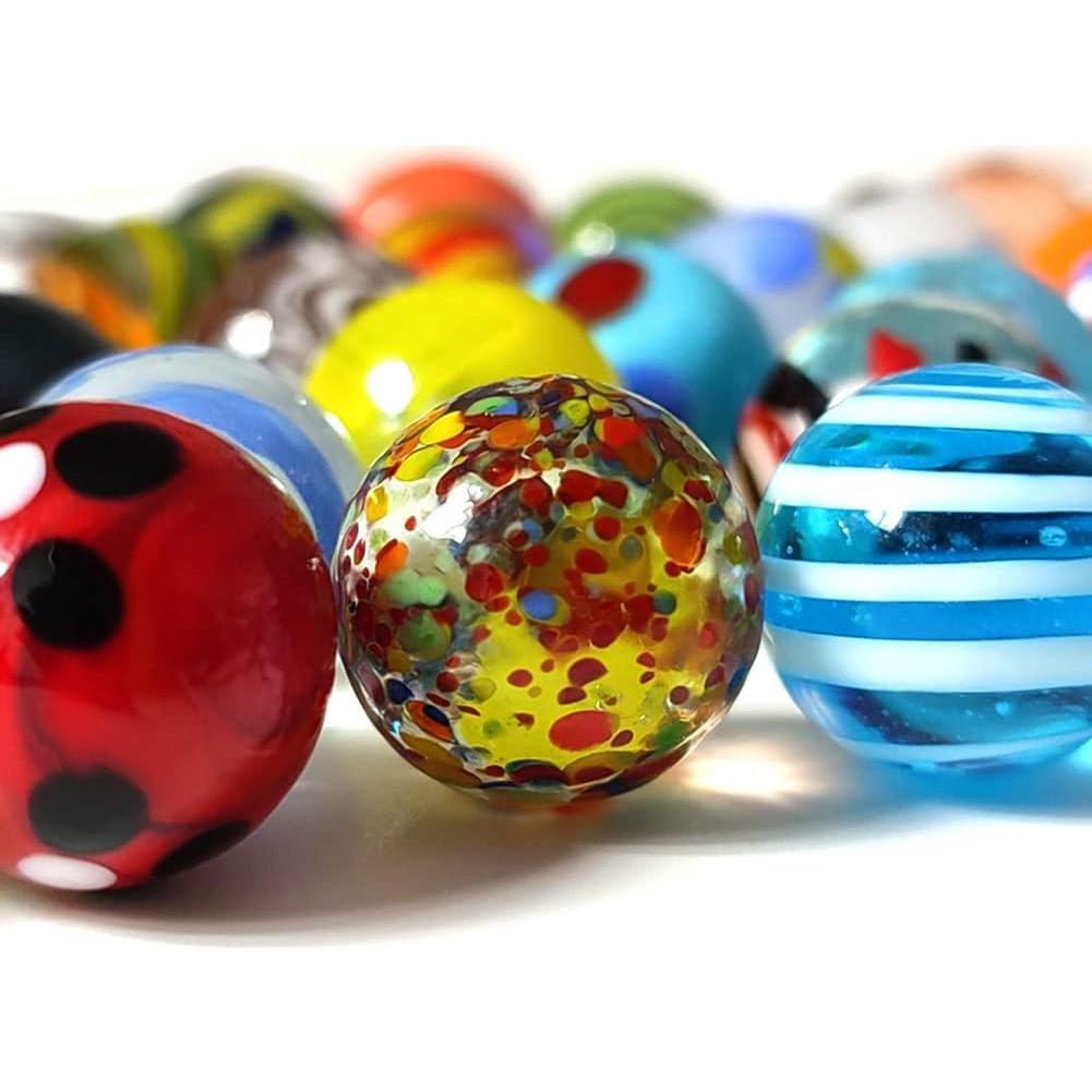 42 Canicas de Vidrio DSHMIXIA Brillantes y Coloridas