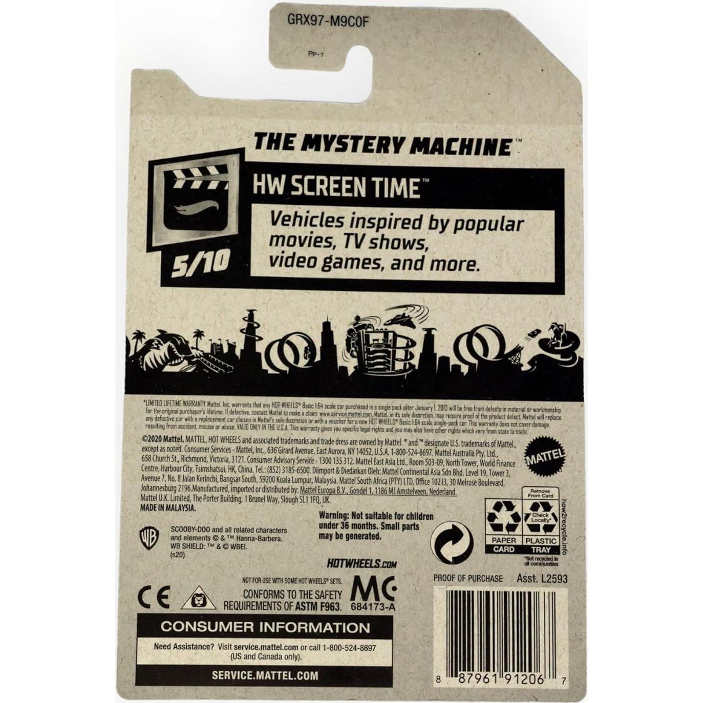 Hot Wheels La Máquina del Misterio Scooby-Doo 1:64