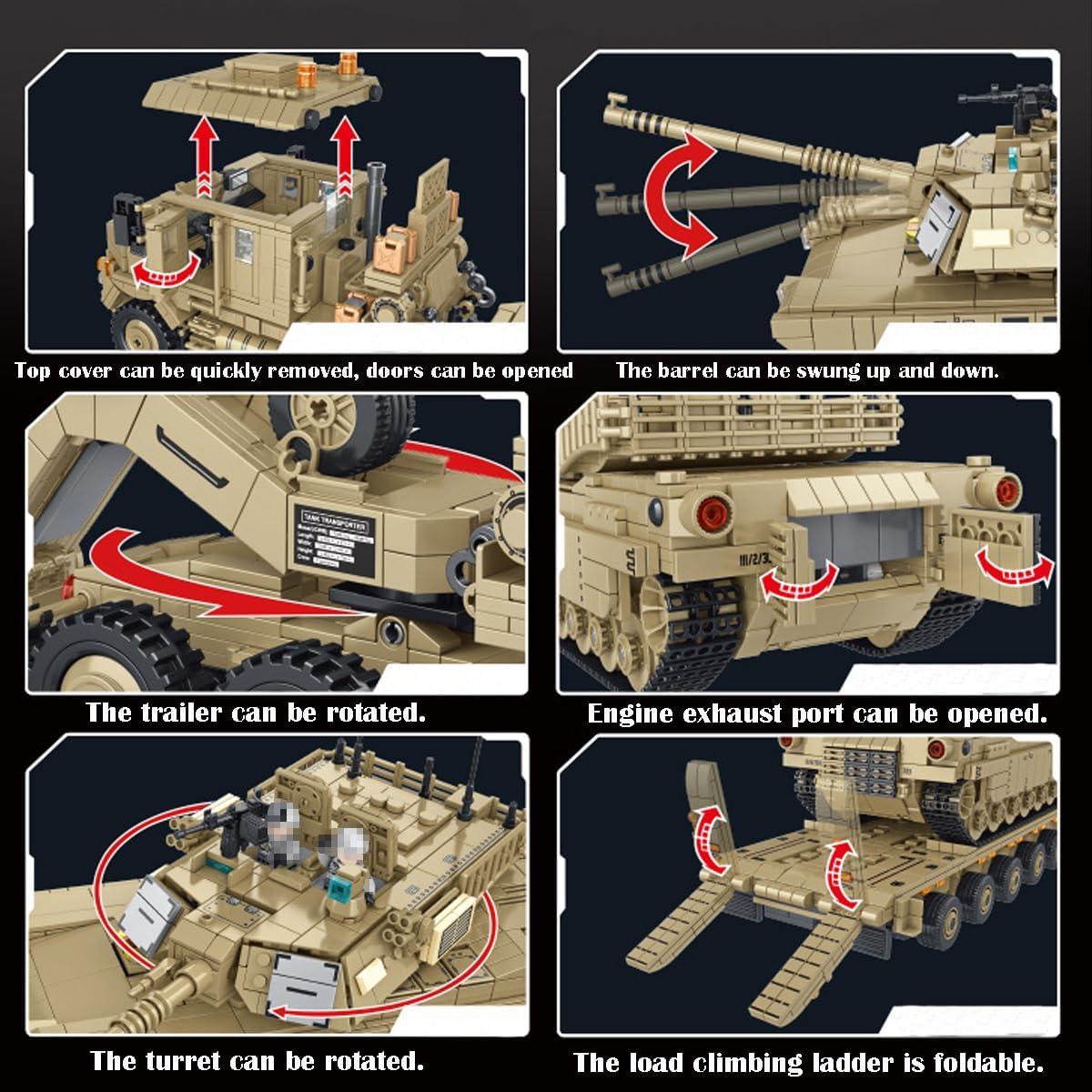 Kit de Construcción Tanque Blindado Lemess M1070 3482 Piezas