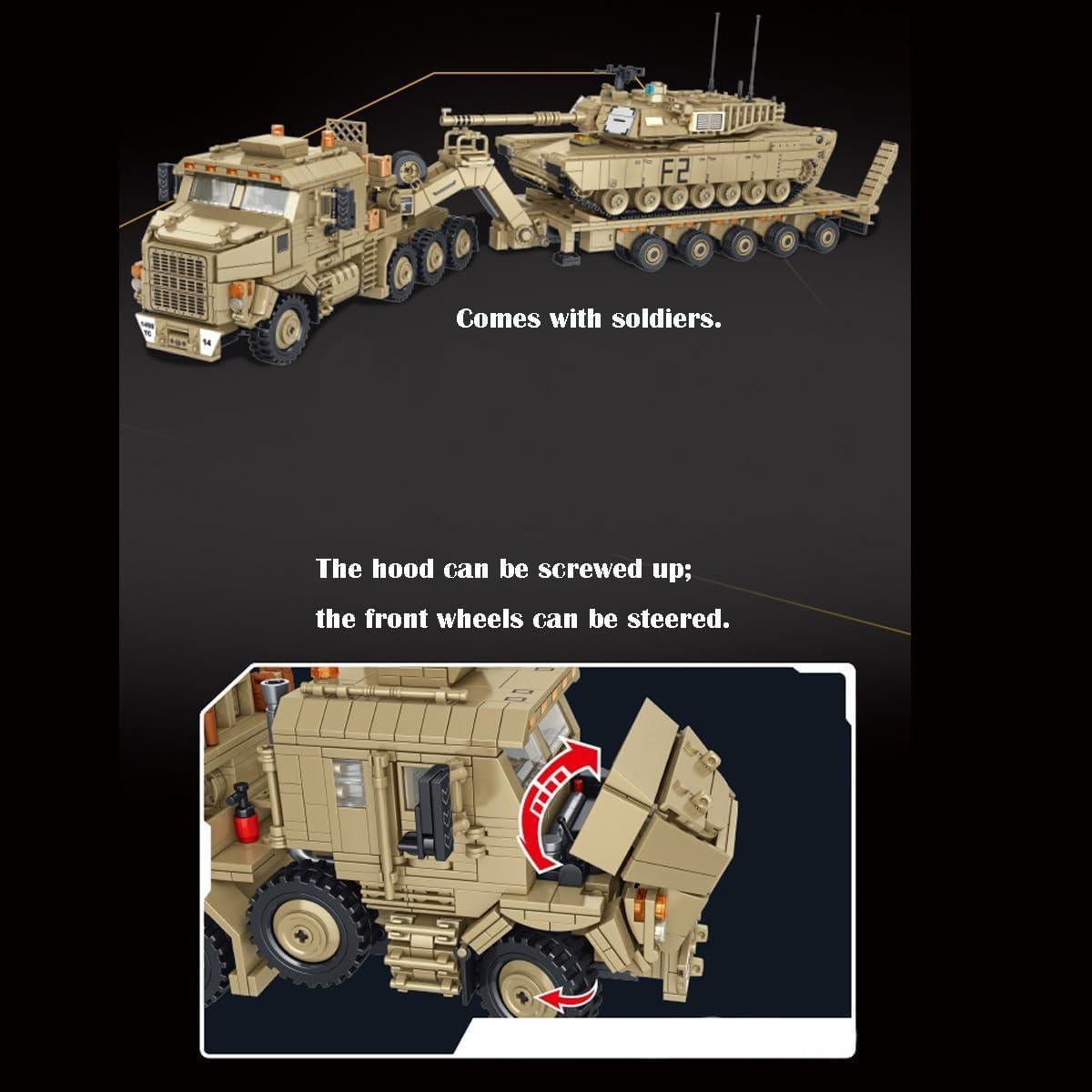 Kit de Construcción Tanque Blindado Lemess M1070 3482 Piezas