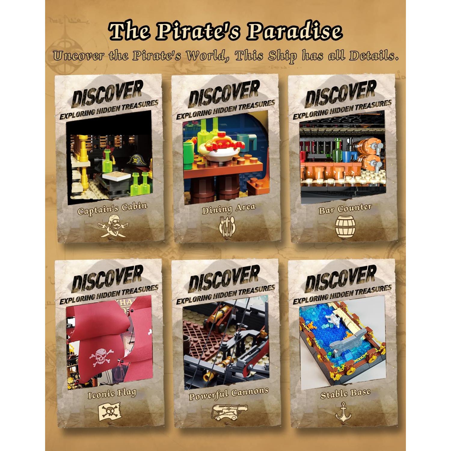 Kit de Construcción Barco Pirata BrickTribe 3399 PCS