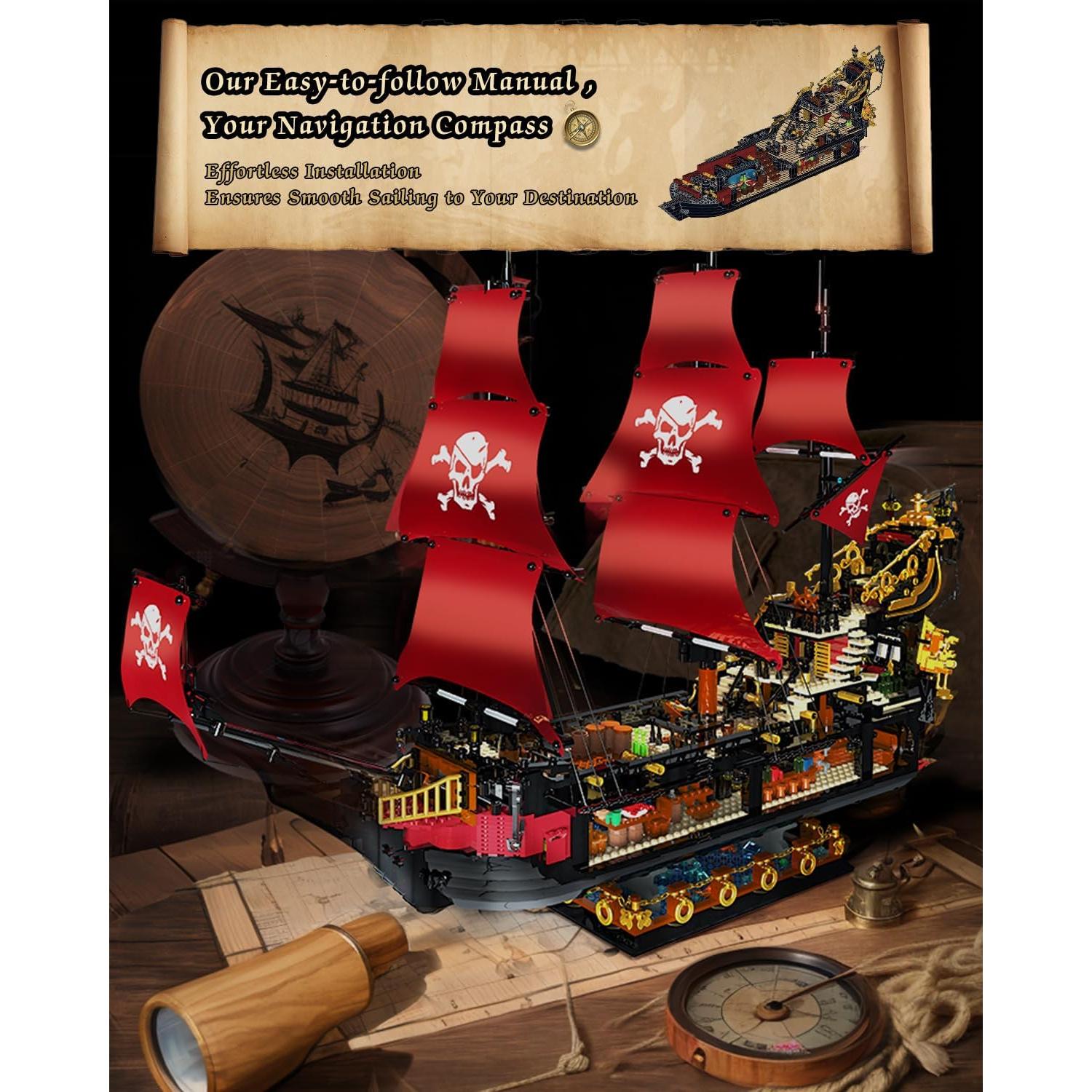 Kit de Construcción Barco Pirata BrickTribe 3399 PCS