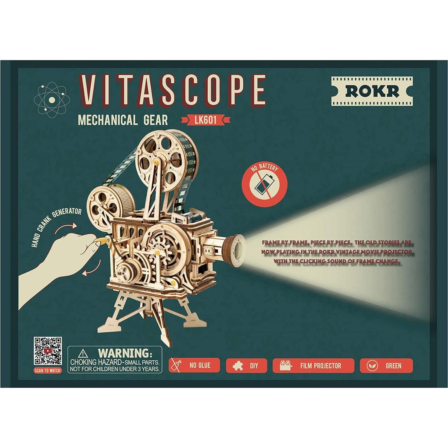 Rompecabezas 3D ROKR Vitascope Proyector de Películas Madera