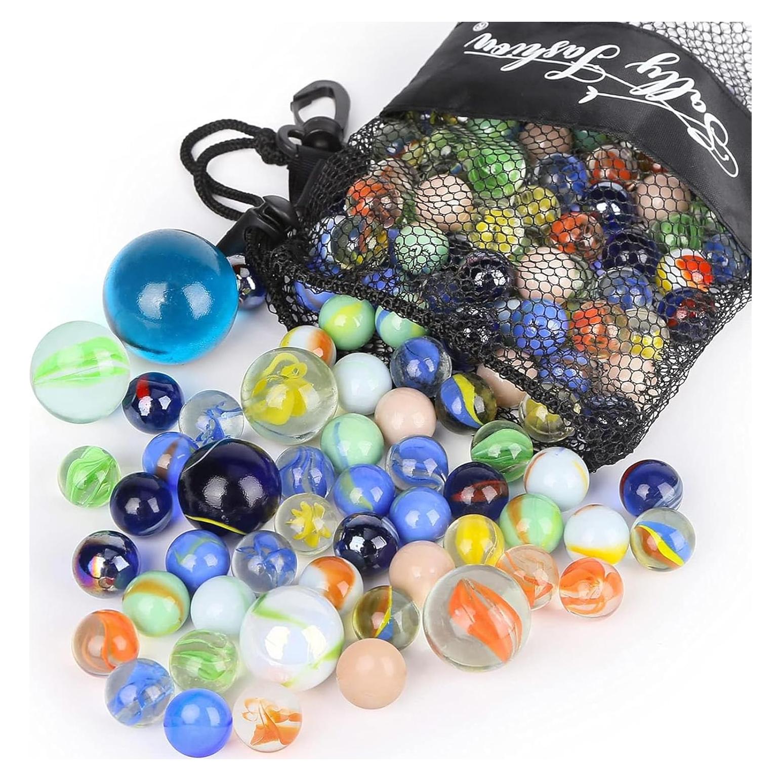 Canicas de Vidrio 66PCS SallyFashion 3 Tamaños Diversos