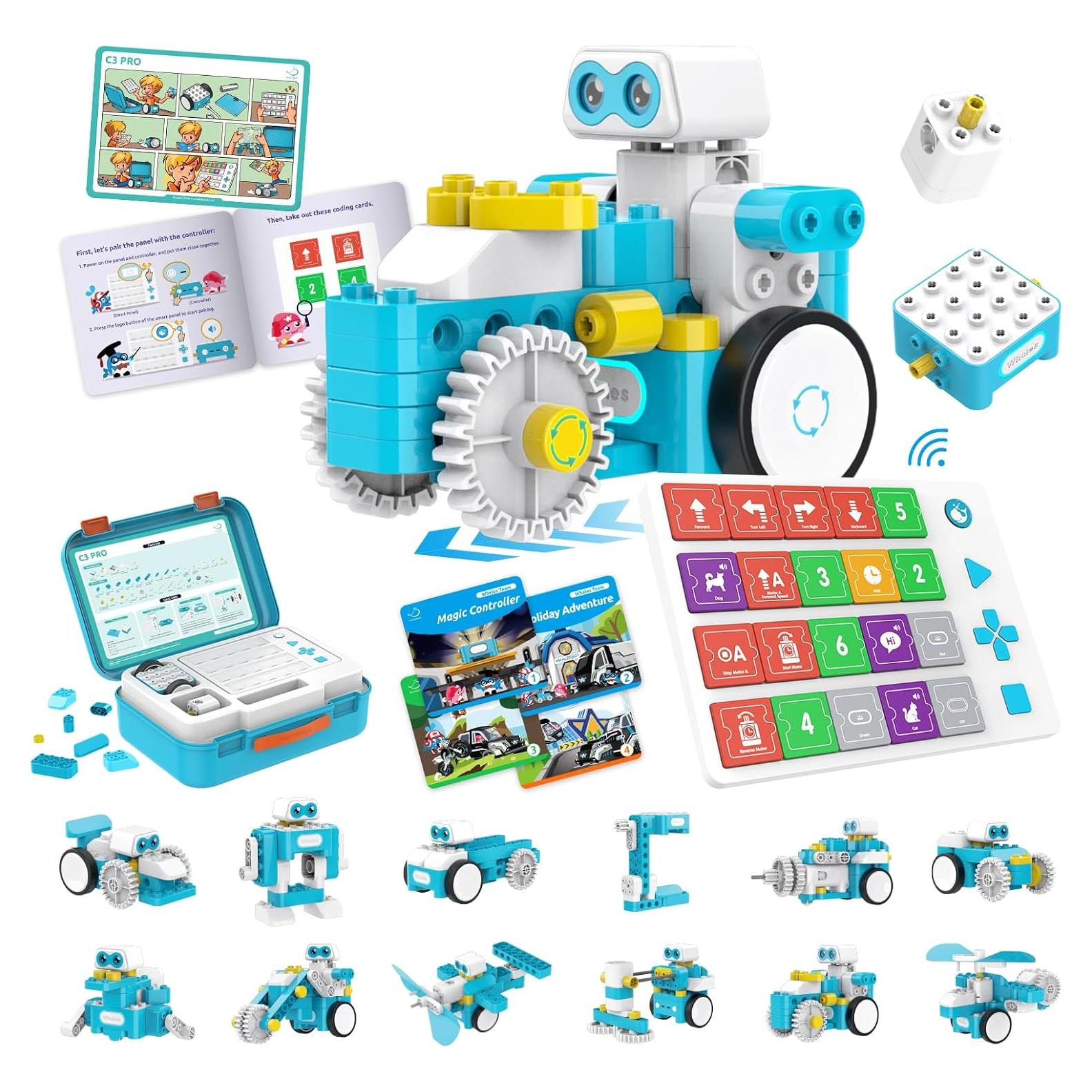 Kit de Robot de Programación WhalesBot C3 Pro 12 en 1 para Niños 4+