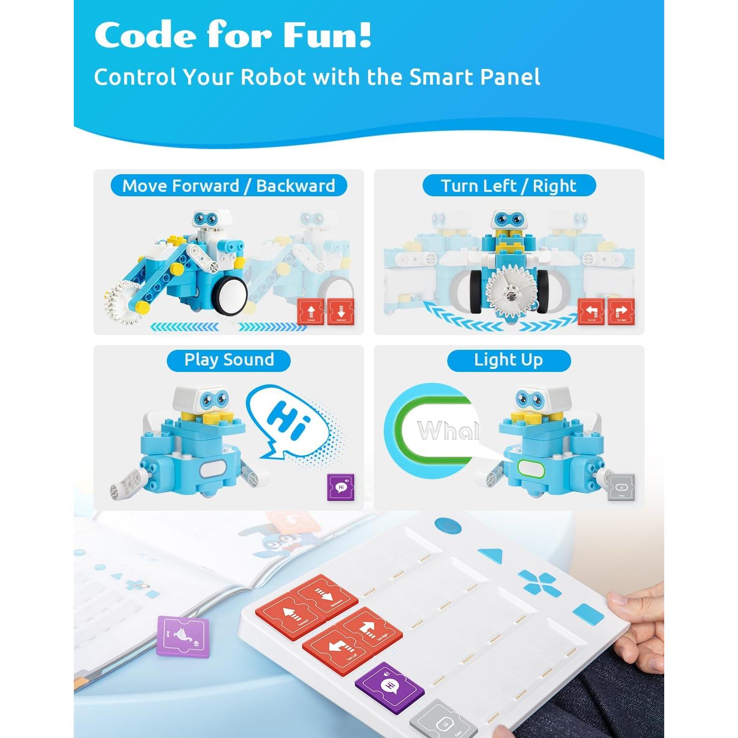 Kit de Robot de Programación WhalesBot C3 Pro 12 en 1 para Niños 4+