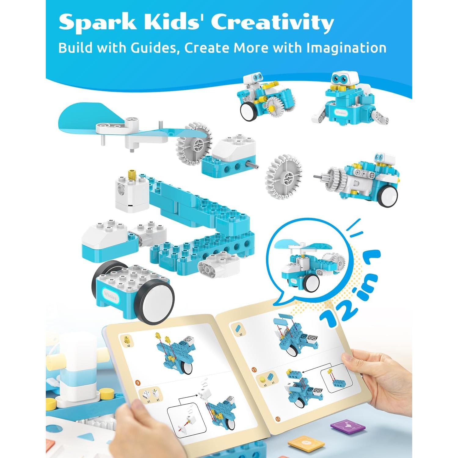 Kit de Robot de Programación WhalesBot C3 Pro 12 en 1 para Niños 4+