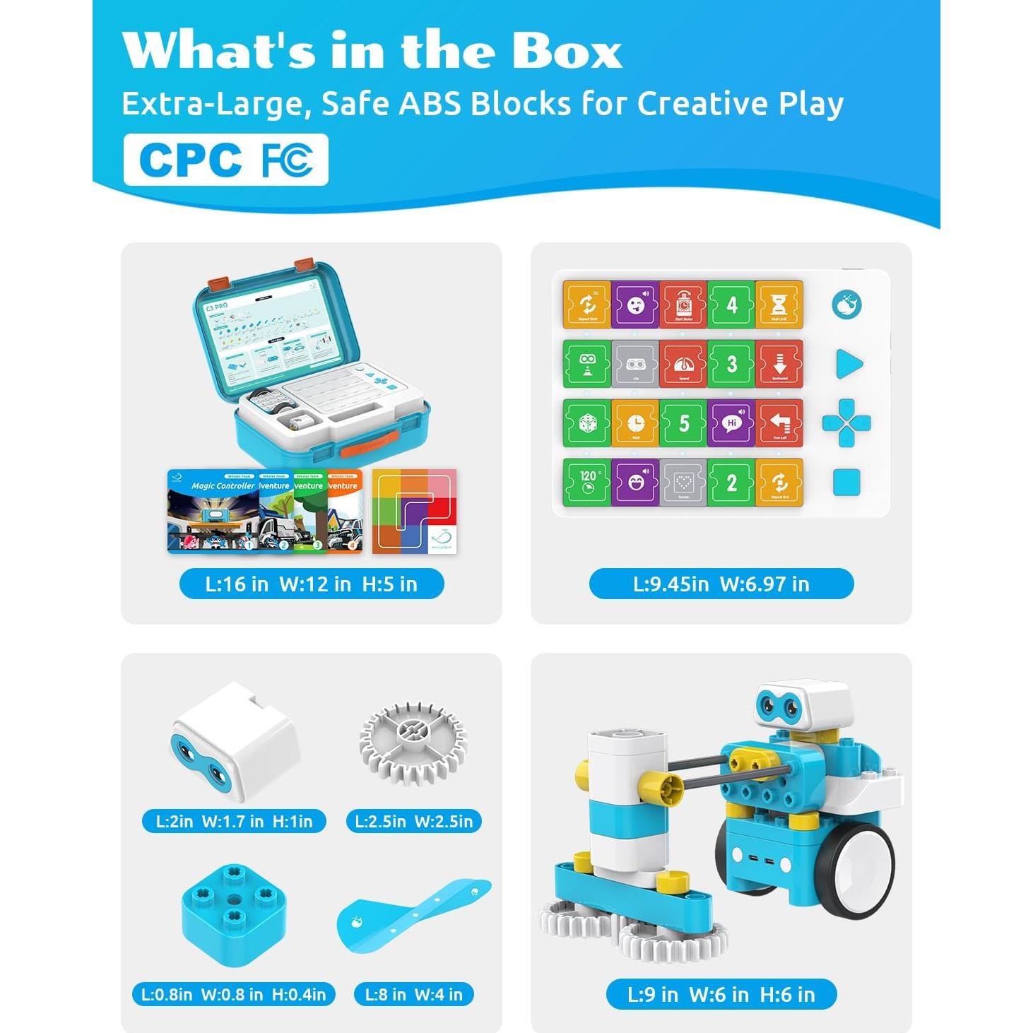 Kit de Robot de Programación WhalesBot C3 Pro 12 en 1 para Niños 4+