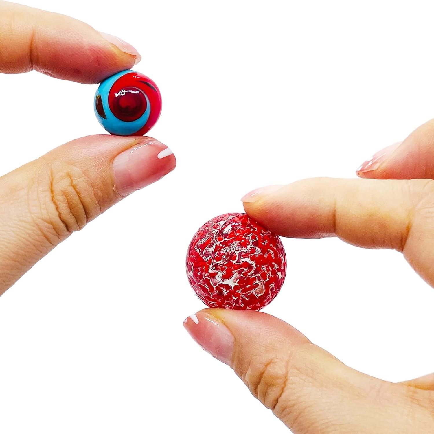 100 Canicas de Vidrio Miutrue Brillantes y Coloridas