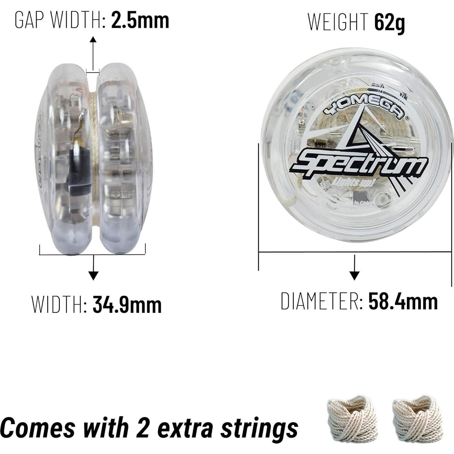 Yoyo Yomega Spectrum LED Transparente para Trucos Avanzados