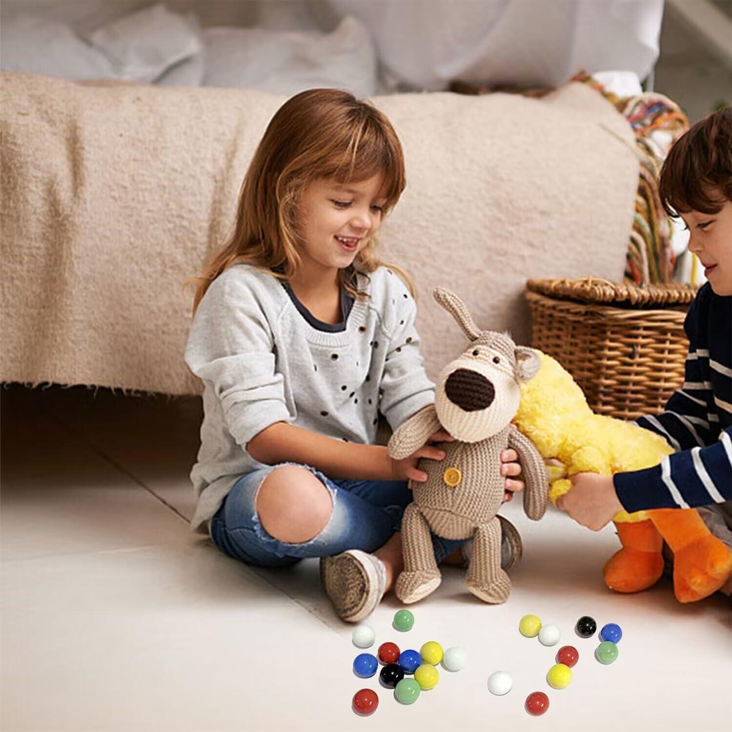 60 Canicas de Vidrio HNXAZG 1.60 cm 6 Colores Diversión