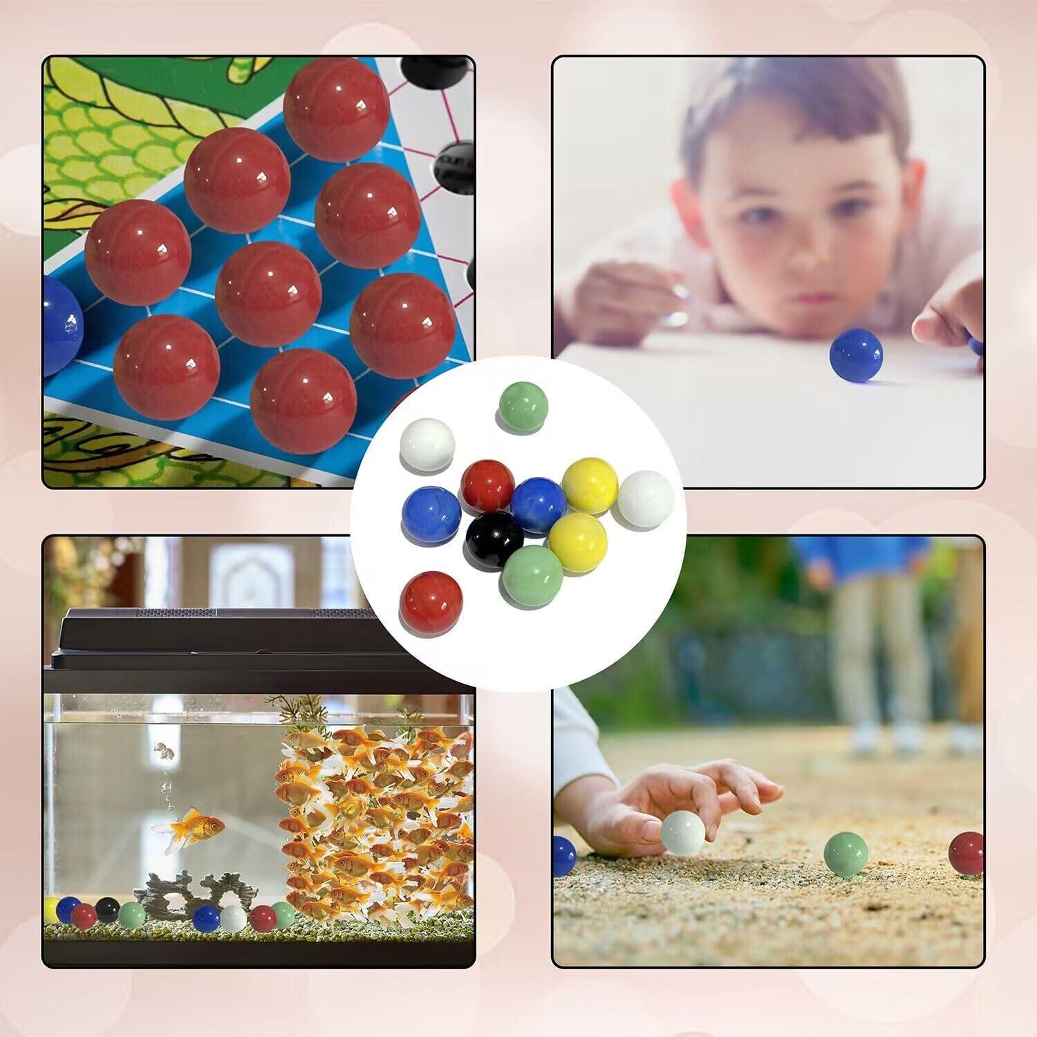 60 Canicas de Vidrio HNXAZG 1.60 cm 6 Colores Diversión