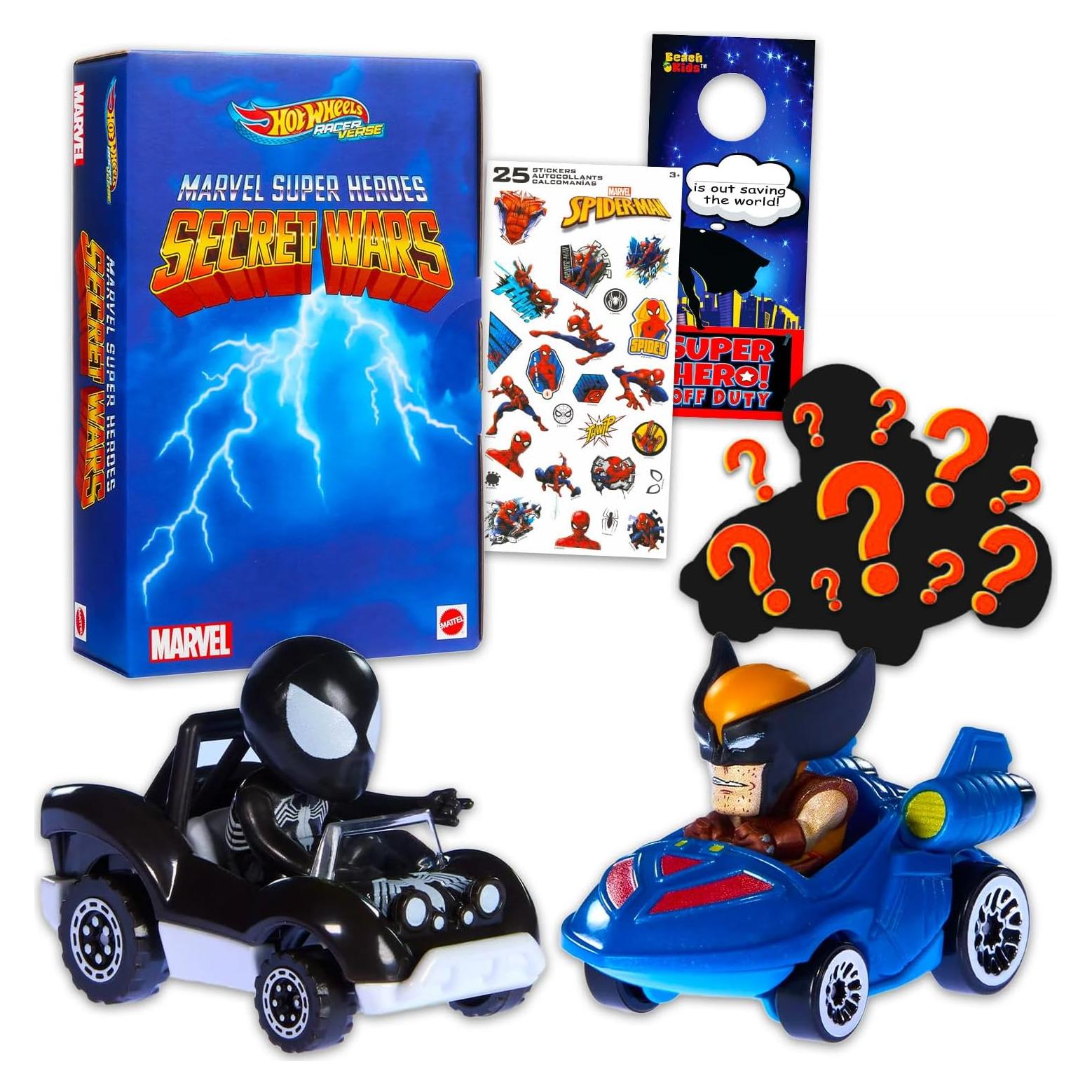 Hot Wheels Marvel Guerras Secretas Spiderman y Wolverine Juguete