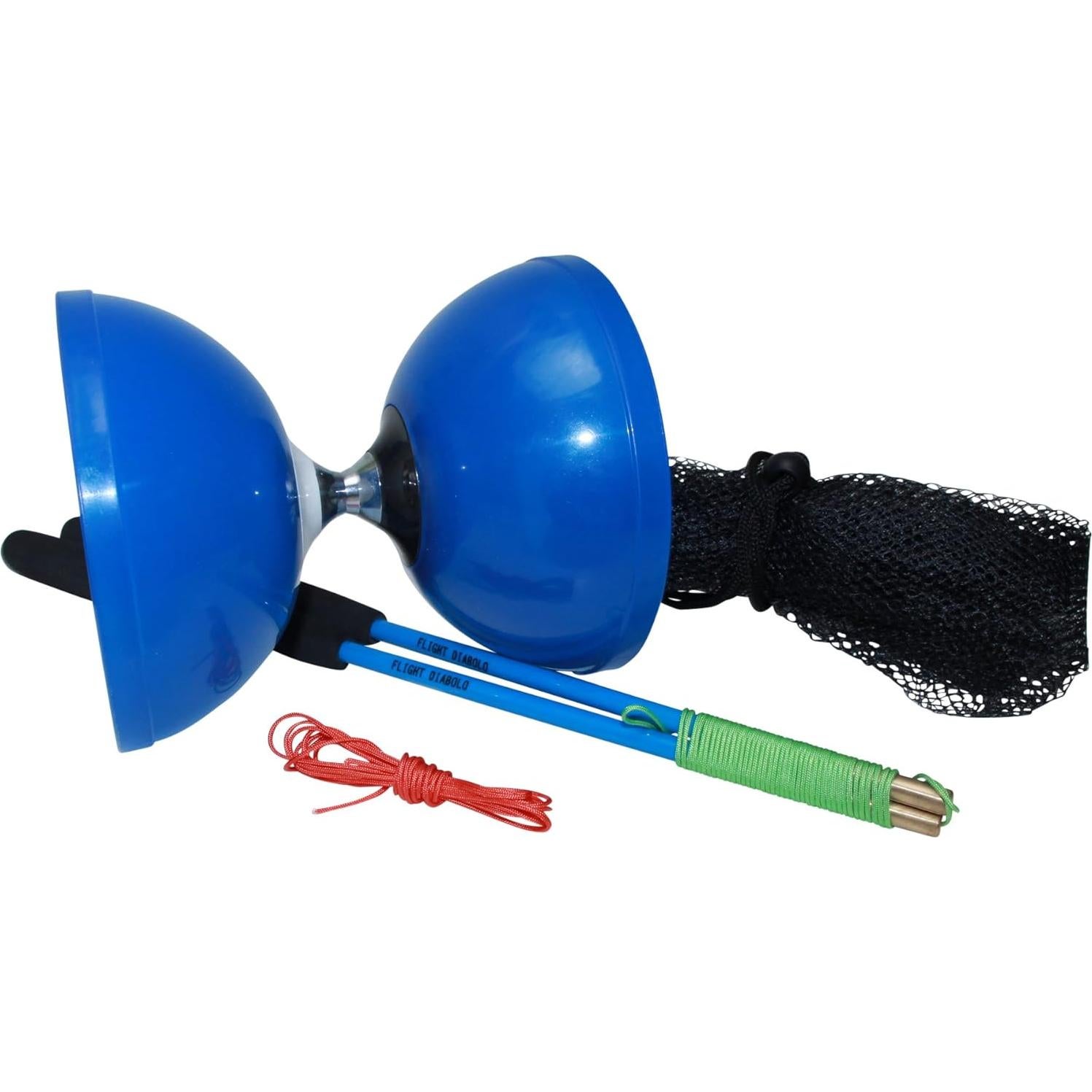 Diabolo Chino Flight Pro 12.7 cm Azul con Palos Carbono