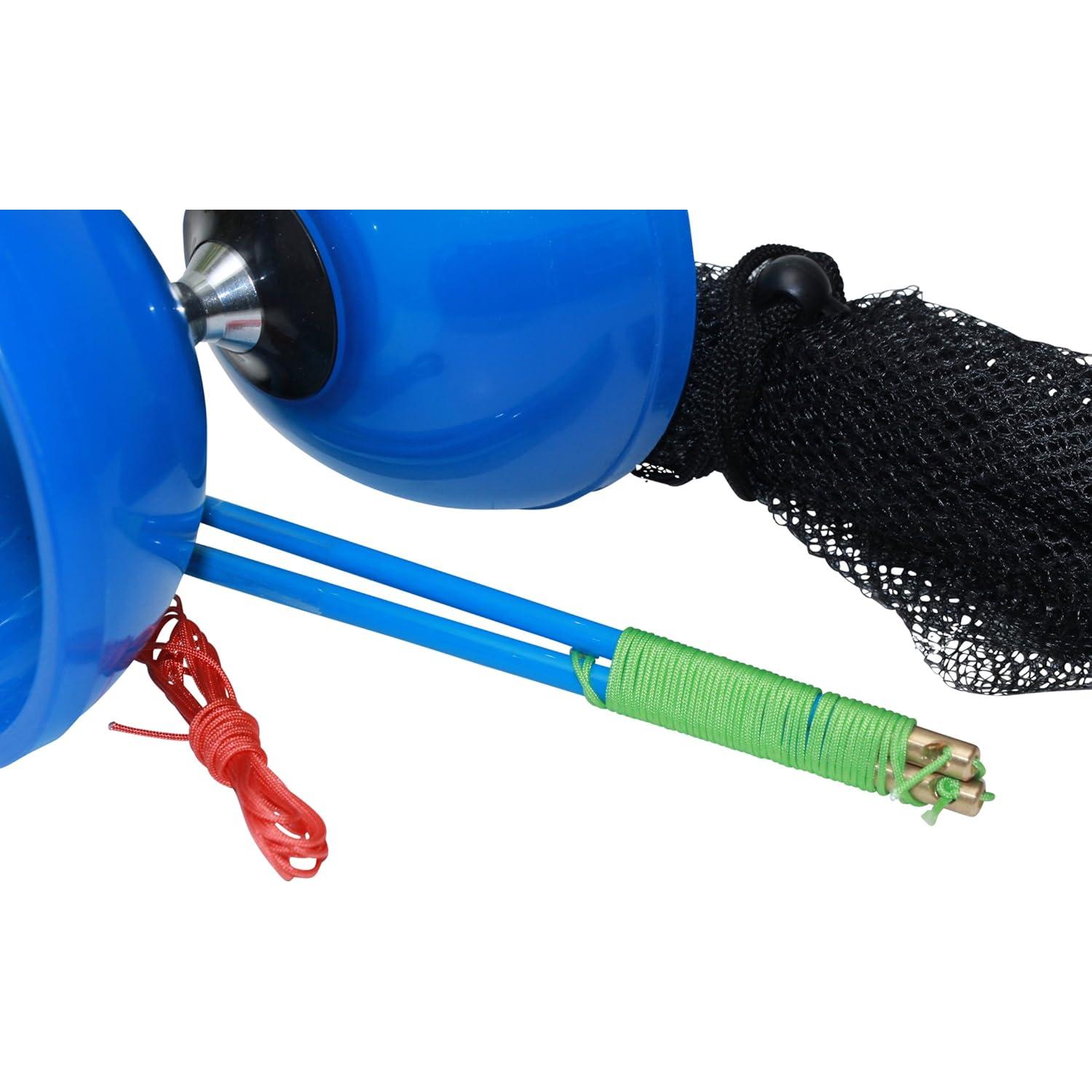 Diabolo Chino Flight Pro 12.7 cm Azul con Palos Carbono