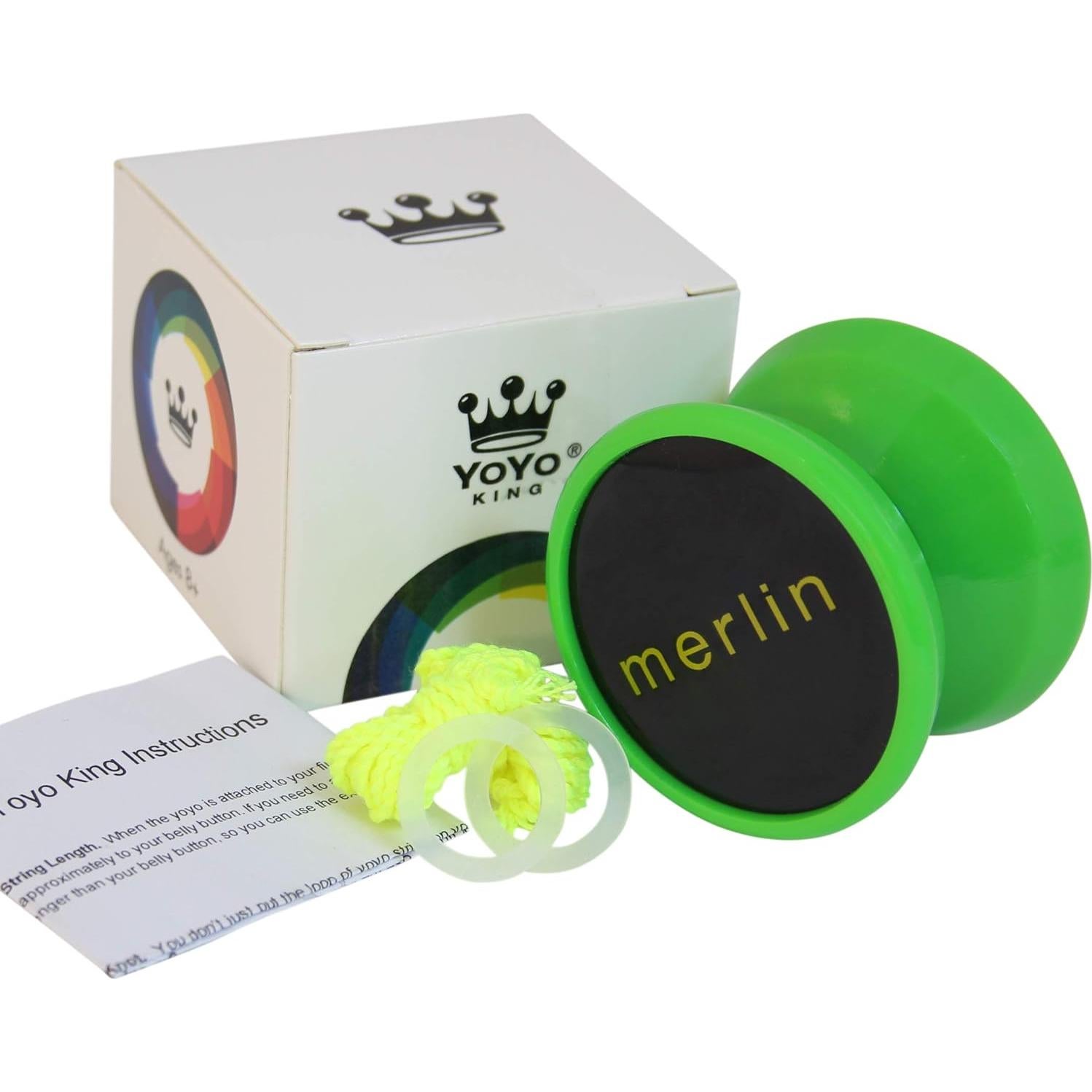 Yoyo Profesional Verde Yoyo King con Rodamiento y Cuerda Extra