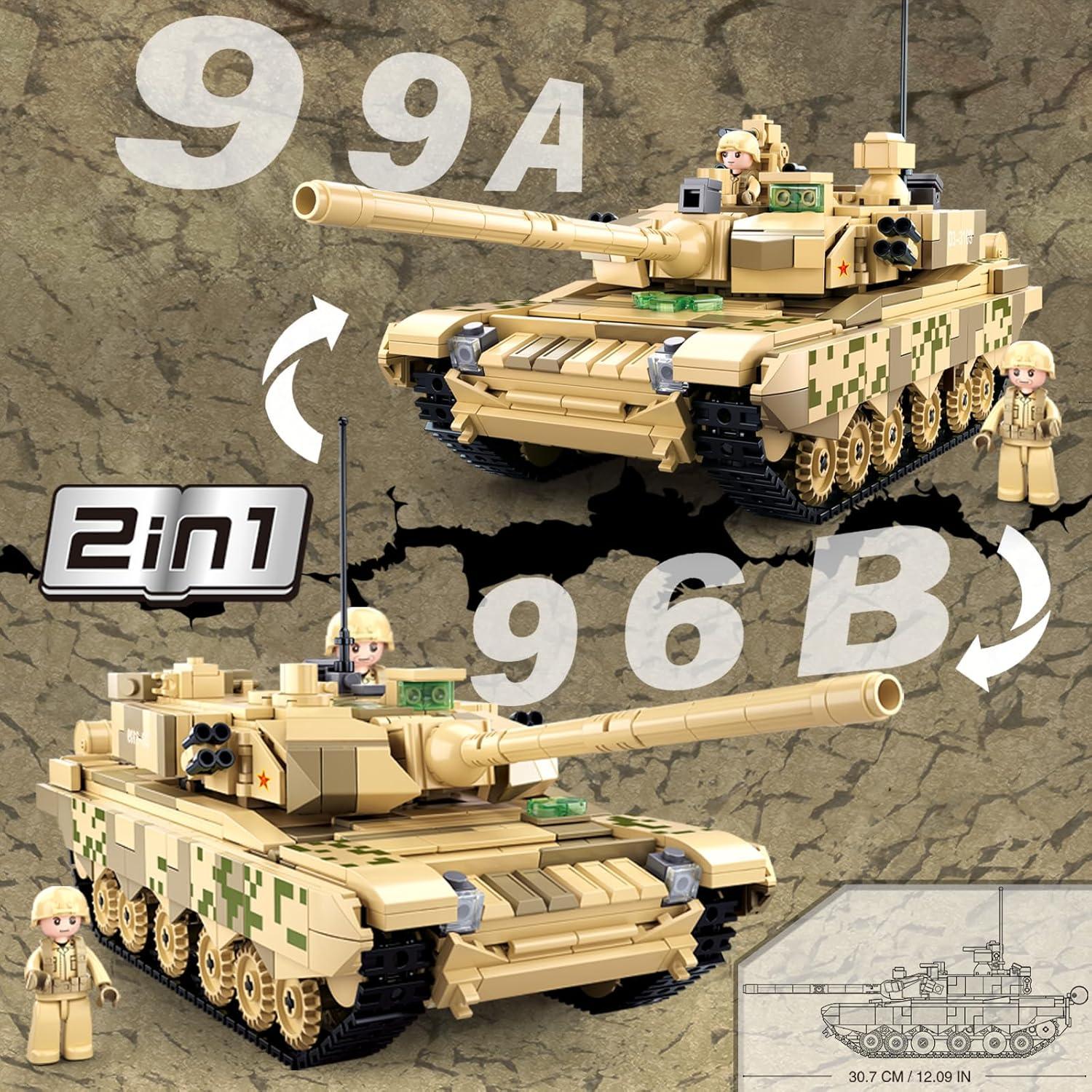 Tanque de Batalla 99A 96B Sluban 893 Piezas 2 Minifiguras
