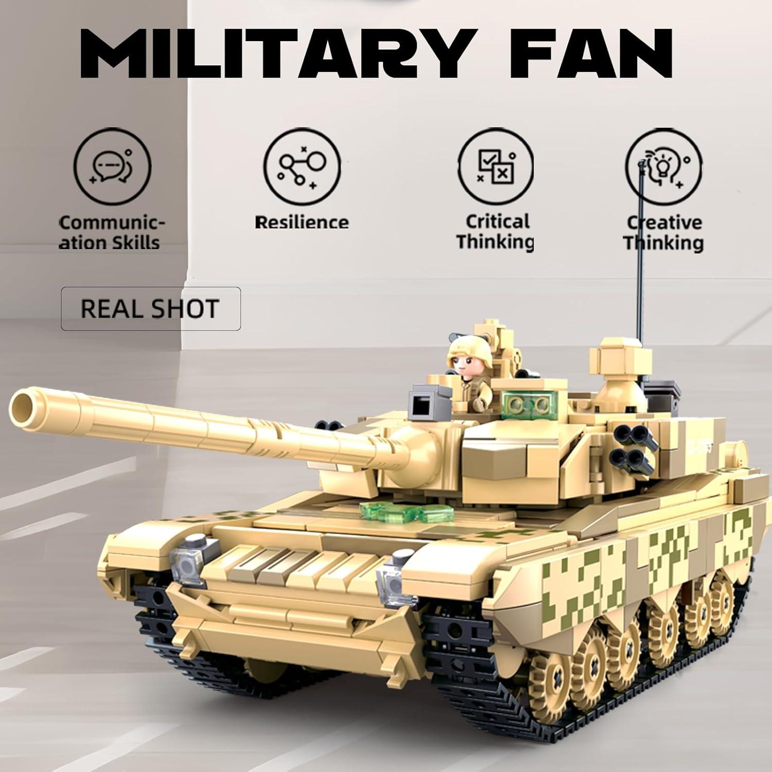 Tanque de Batalla 99A 96B Sluban 893 Piezas 2 Minifiguras