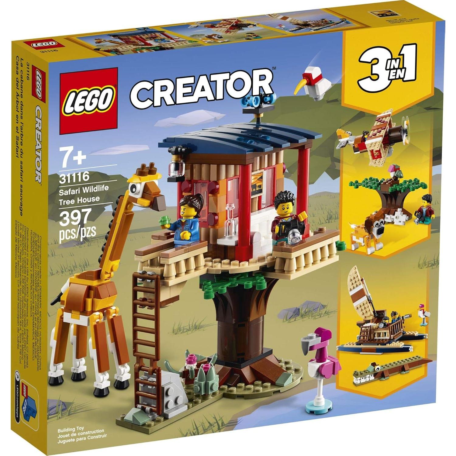 LEGO Creator 3en1 Casa del Árbol Safari 31116 - 397 Piezas