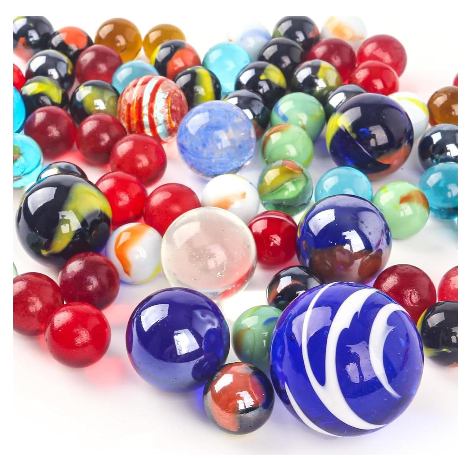 Juego de 85 Canicas de Vidrio AMOR PRESENT Variadas