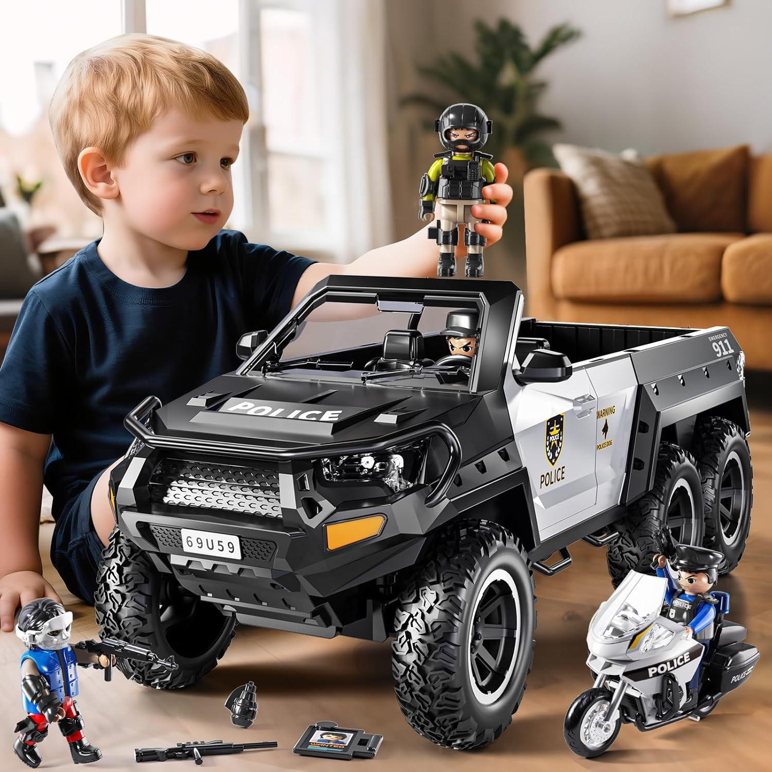 Coche de Policía Juguete MSKOLER con Luz y Sonido 33.4cm