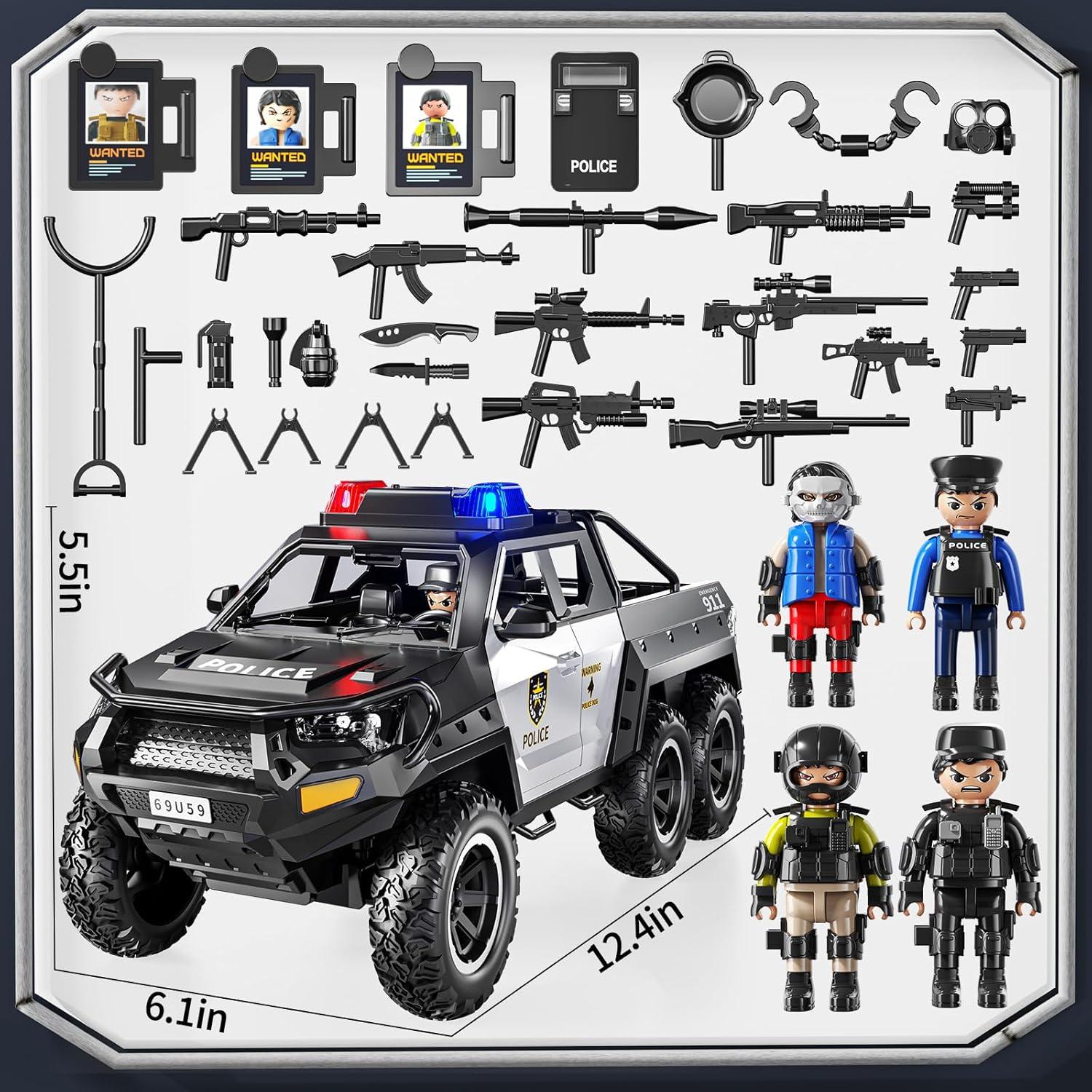 Coche de Policía Juguete MSKOLER con Luz y Sonido 33.4cm