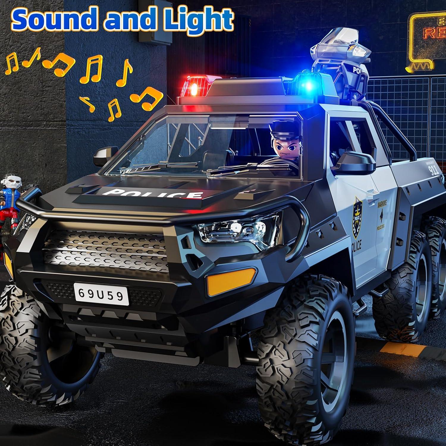 Coche de Policía Juguete MSKOLER con Luz y Sonido 33.4cm