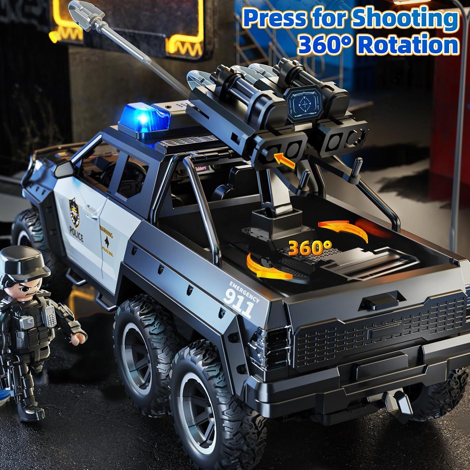 Coche de Policía Juguete MSKOLER con Luz y Sonido 33.4cm