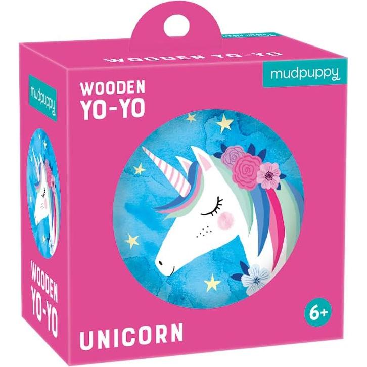 Yo-Yo de Madera Mudpuppy Unicornio para Niños + Ajustable