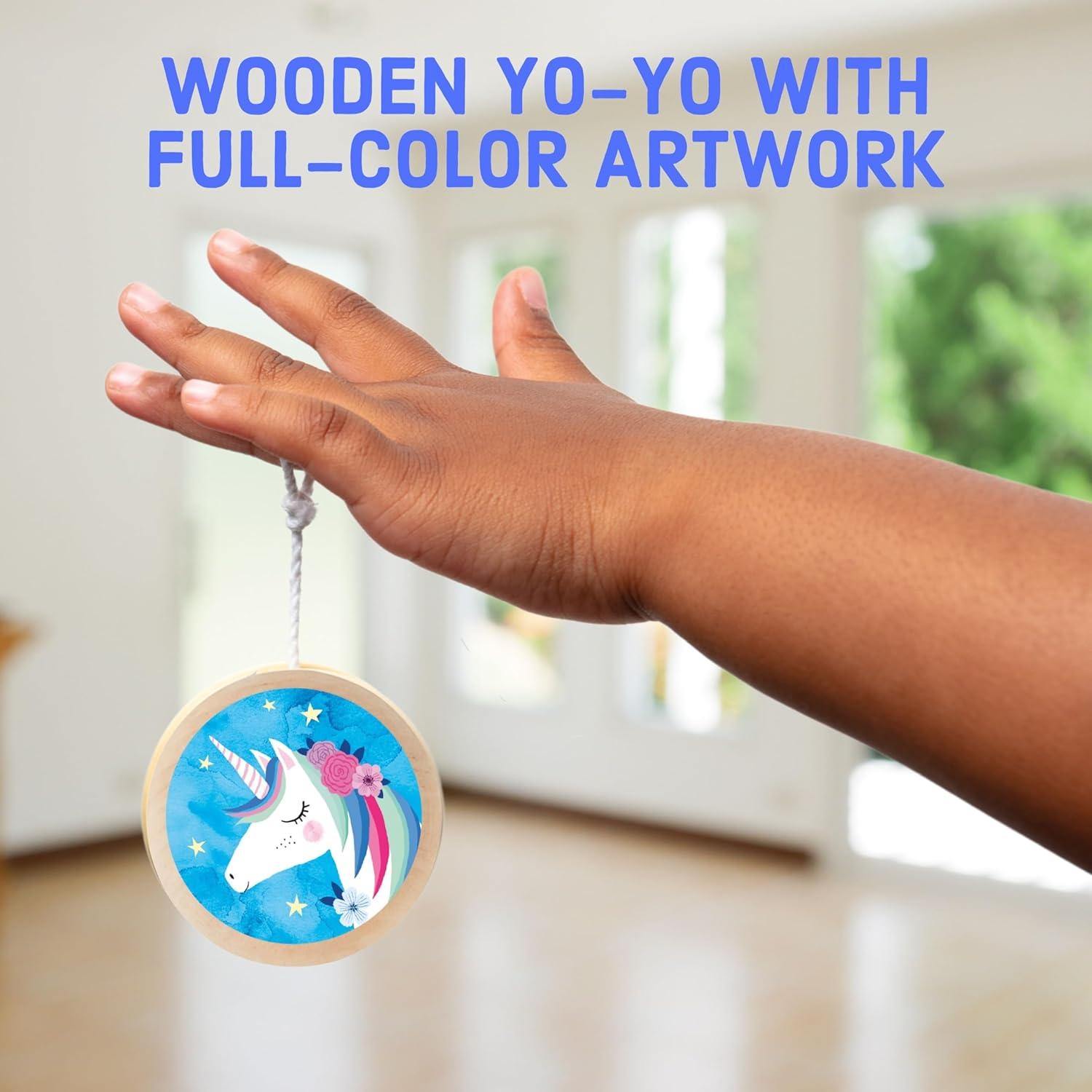 Yo-Yo de Madera Mudpuppy Unicornio para Niños + Ajustable