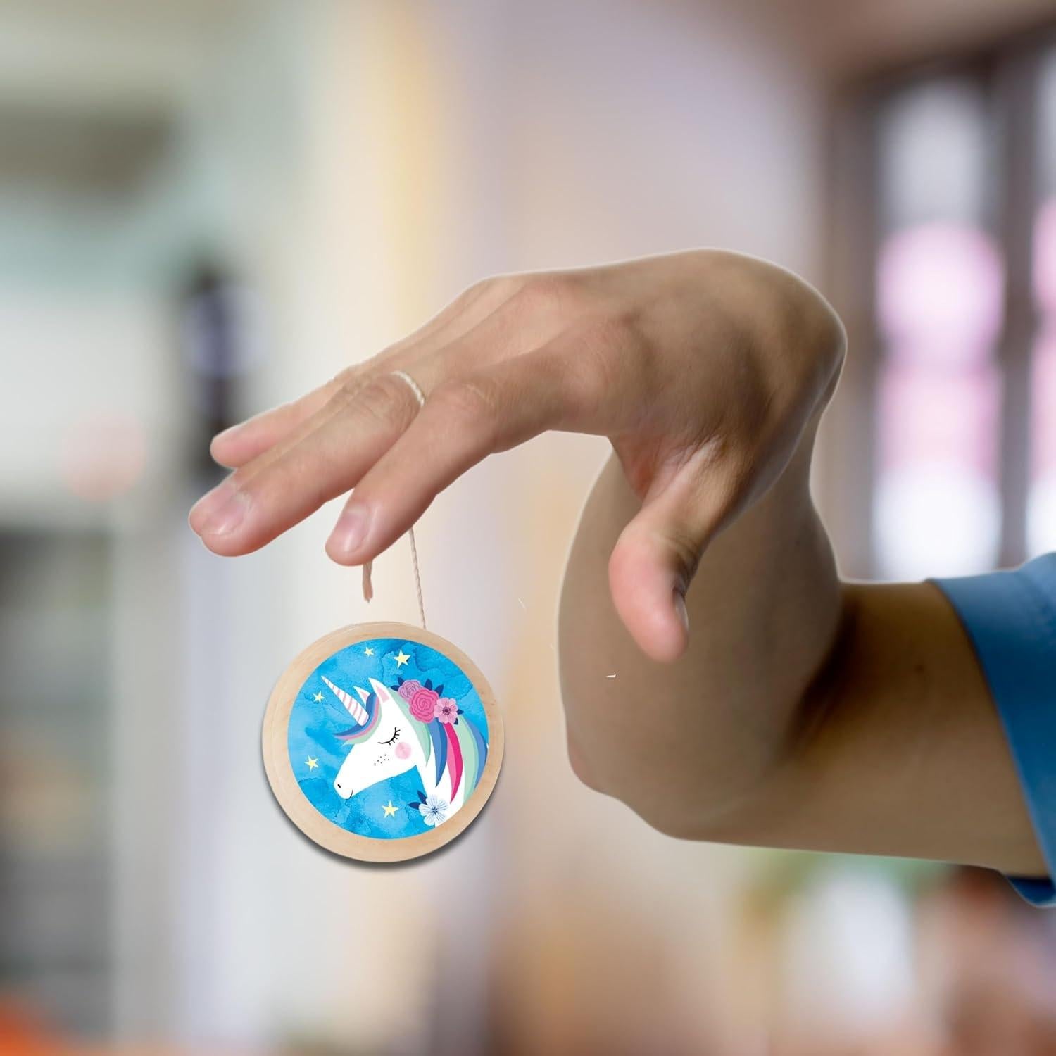 Yo-Yo de Madera Mudpuppy Unicornio para Niños + Ajustable