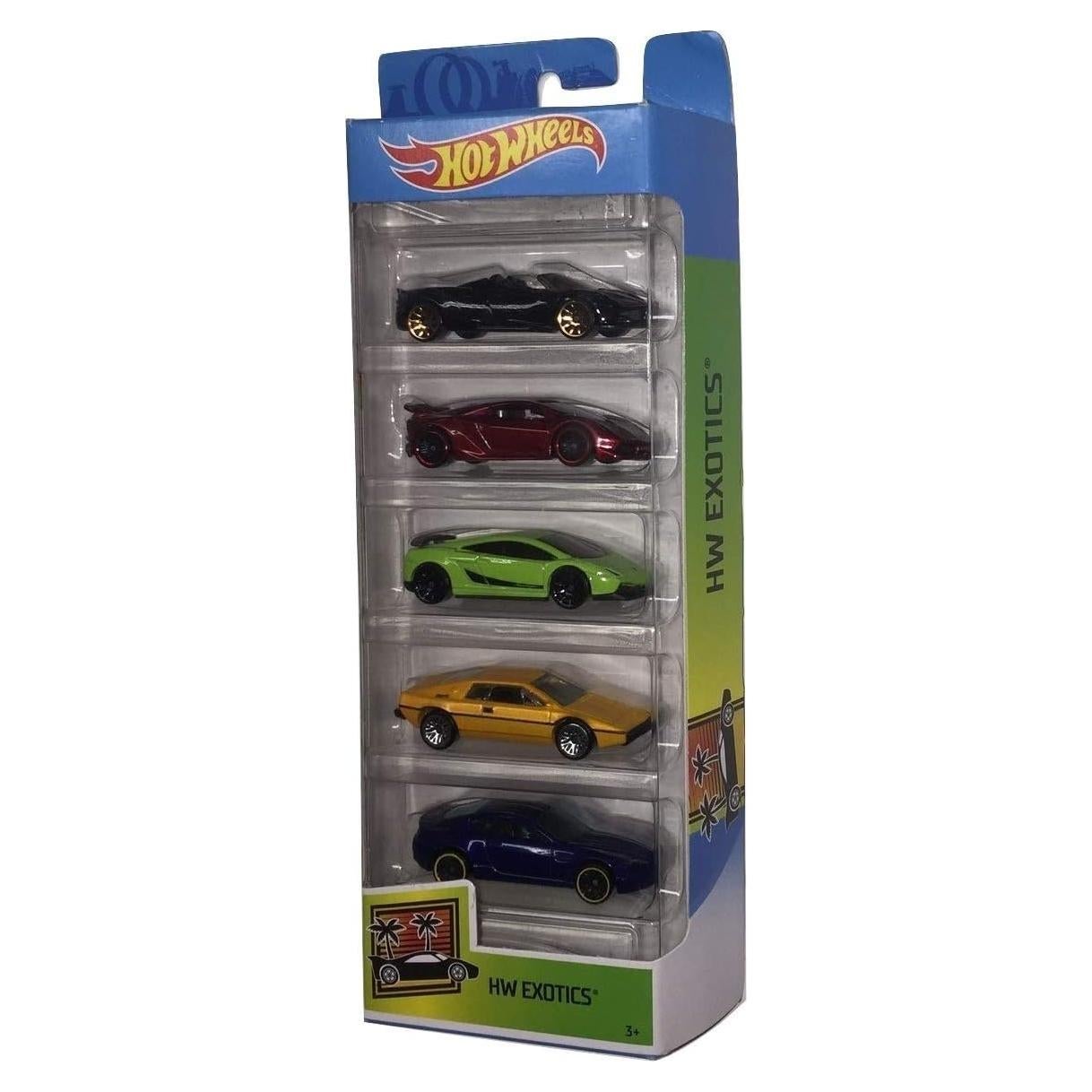 Hot Wheels 2019 5-Pack Exóticos Mattel - Pagani, Lamborghini, Aston Martin