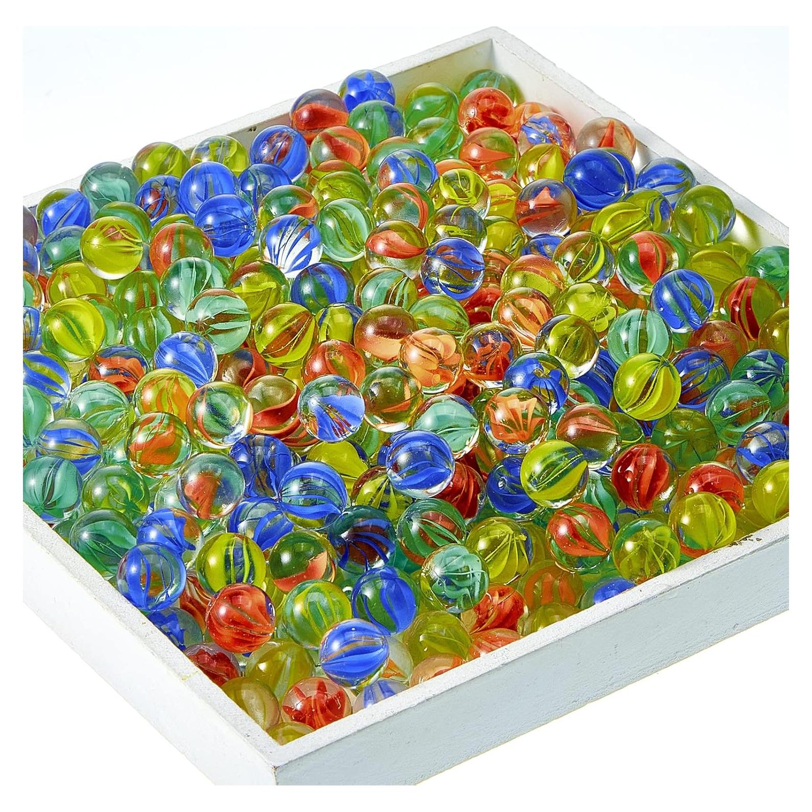 500 Canicas de Vidrio Ojos de Gato 1.4 cm para Niños