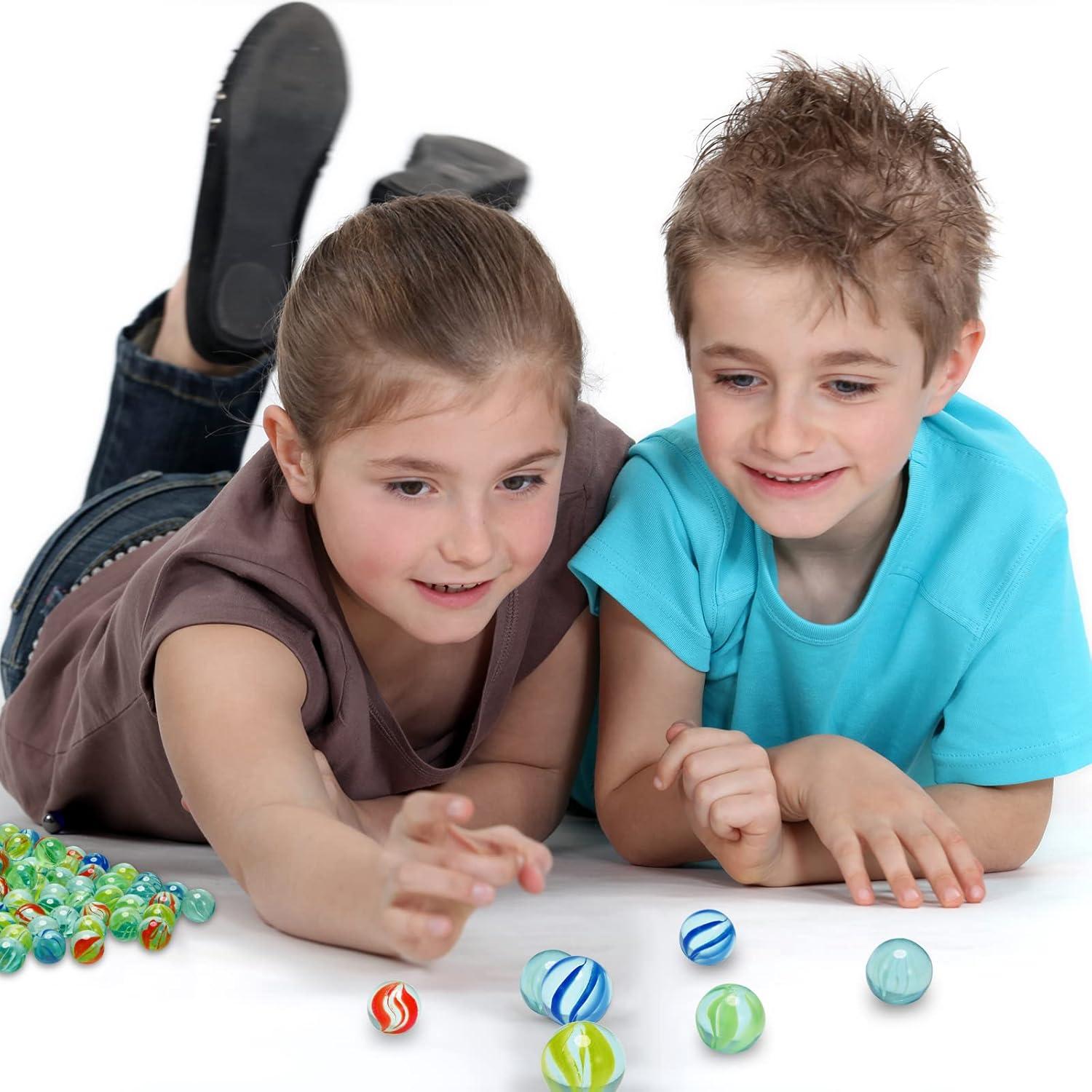 500 Canicas de Vidrio Ojos de Gato 1.4 cm para Niños