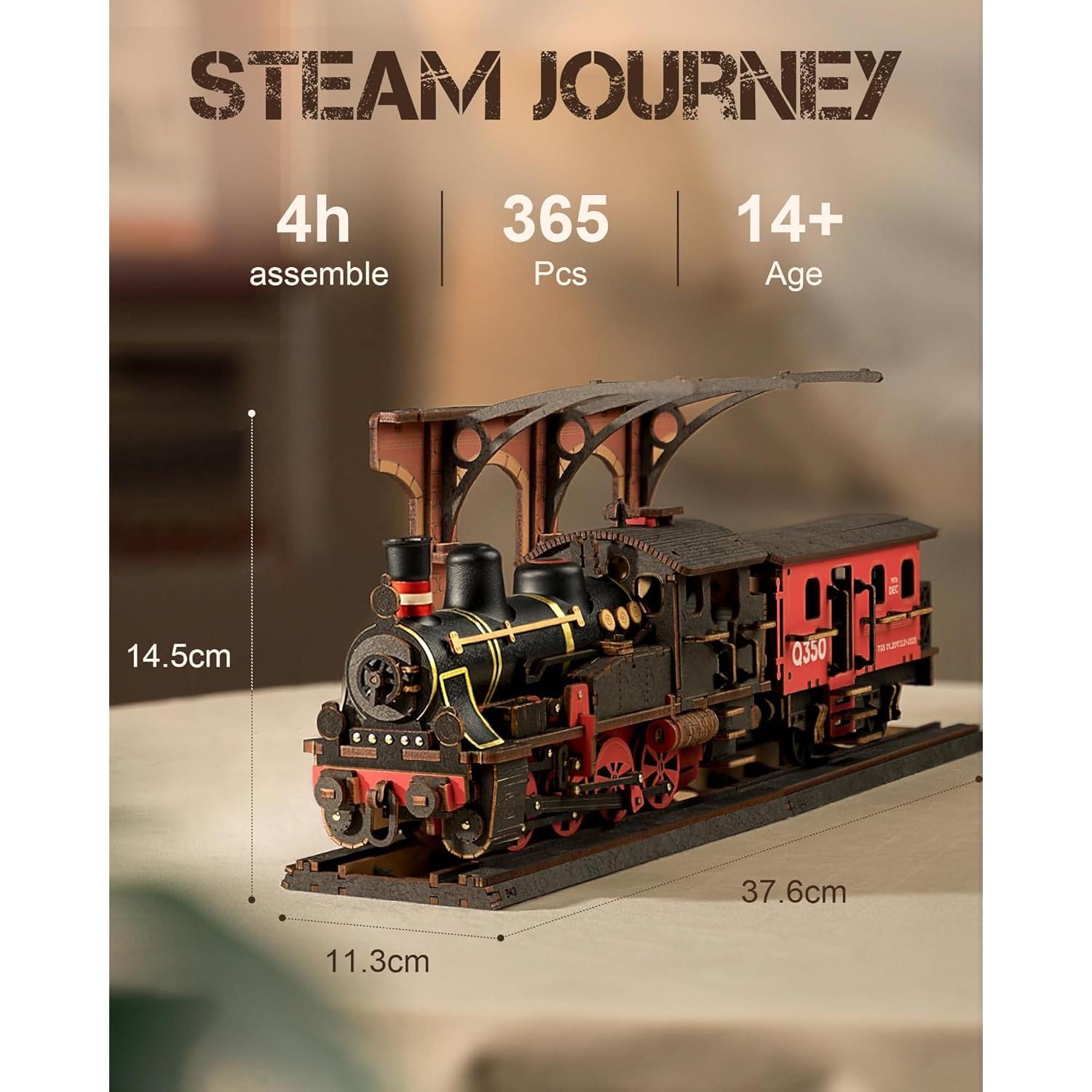 Rompecabezas 3D Tren de Vapor - Idea de Regalos Únicos, 405 Piezas