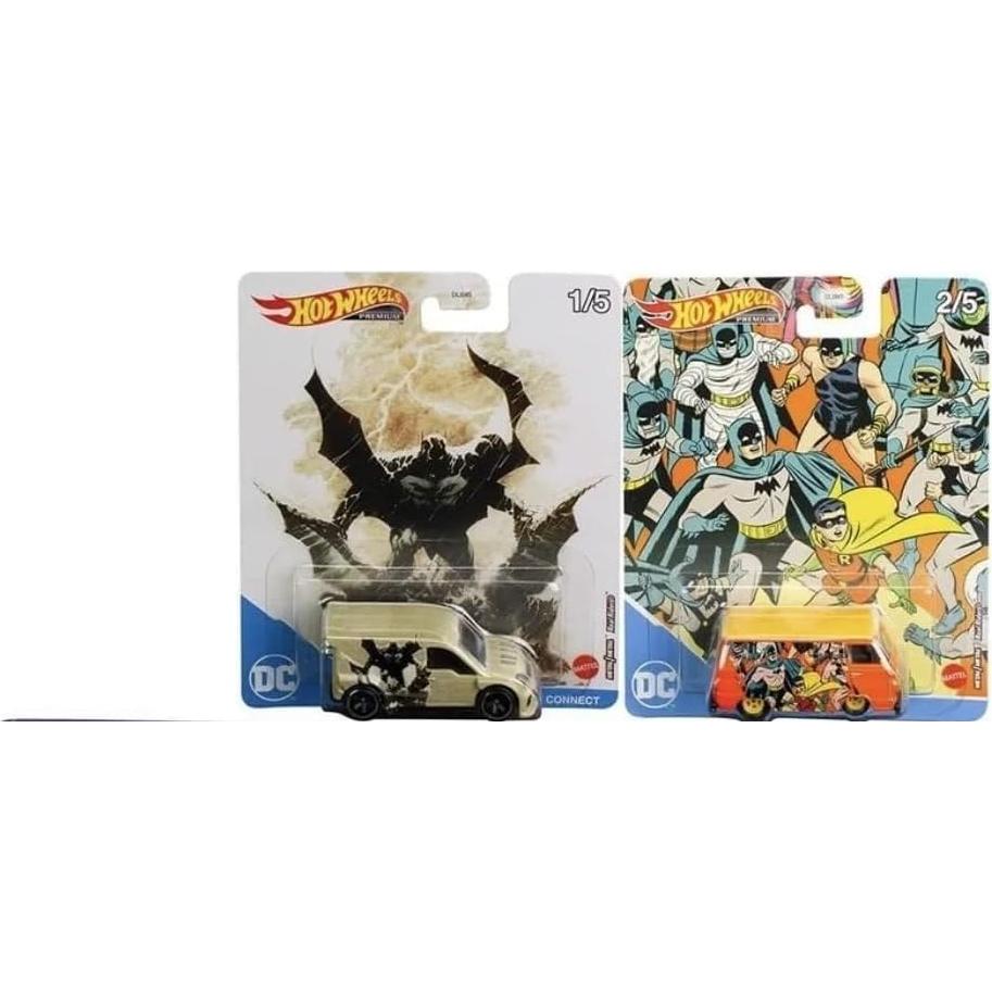 Conjunto de 5 Autos de Batman Hot Wheels Premium 1:64