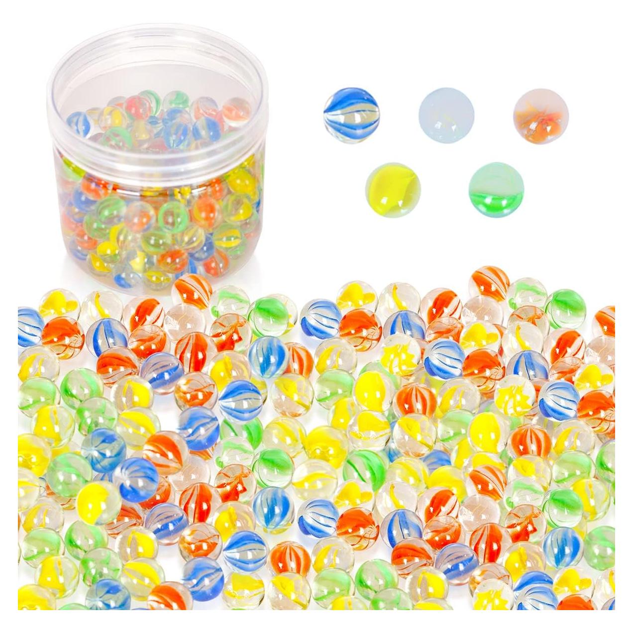 Canicas de Vidrio ShellKingdom 200PCS 1,43 cm Multicolor