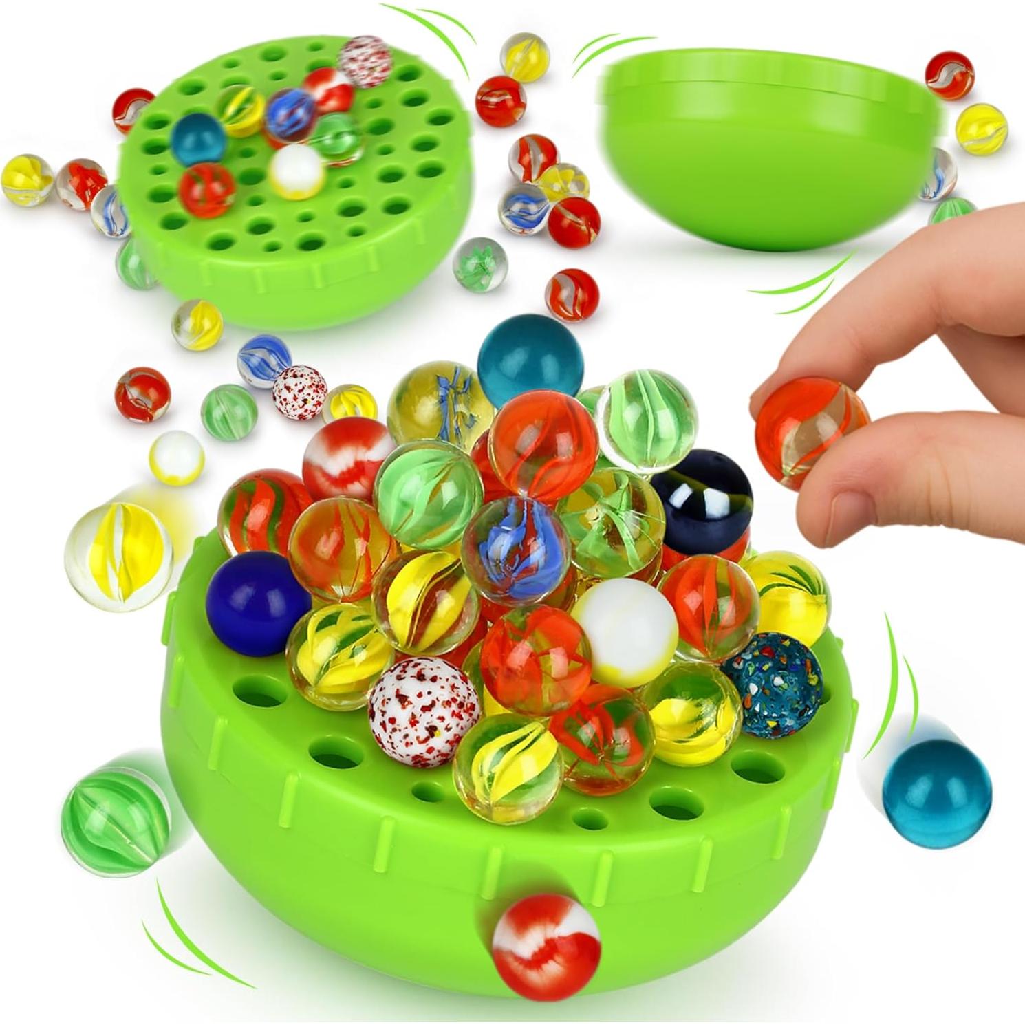 Juego de Equilibrio WobbleBall Funwares - 50 Canicas de Vidrio