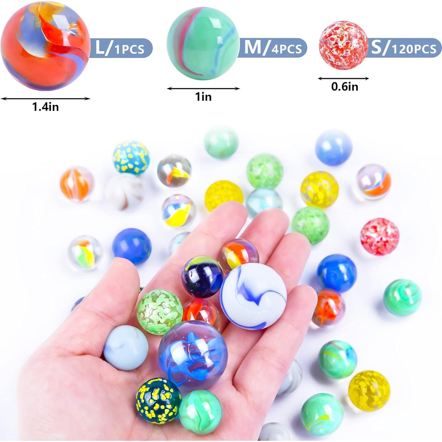 Juego de Canicas 3 Nutrias 125 Piezas con Caja Regalo