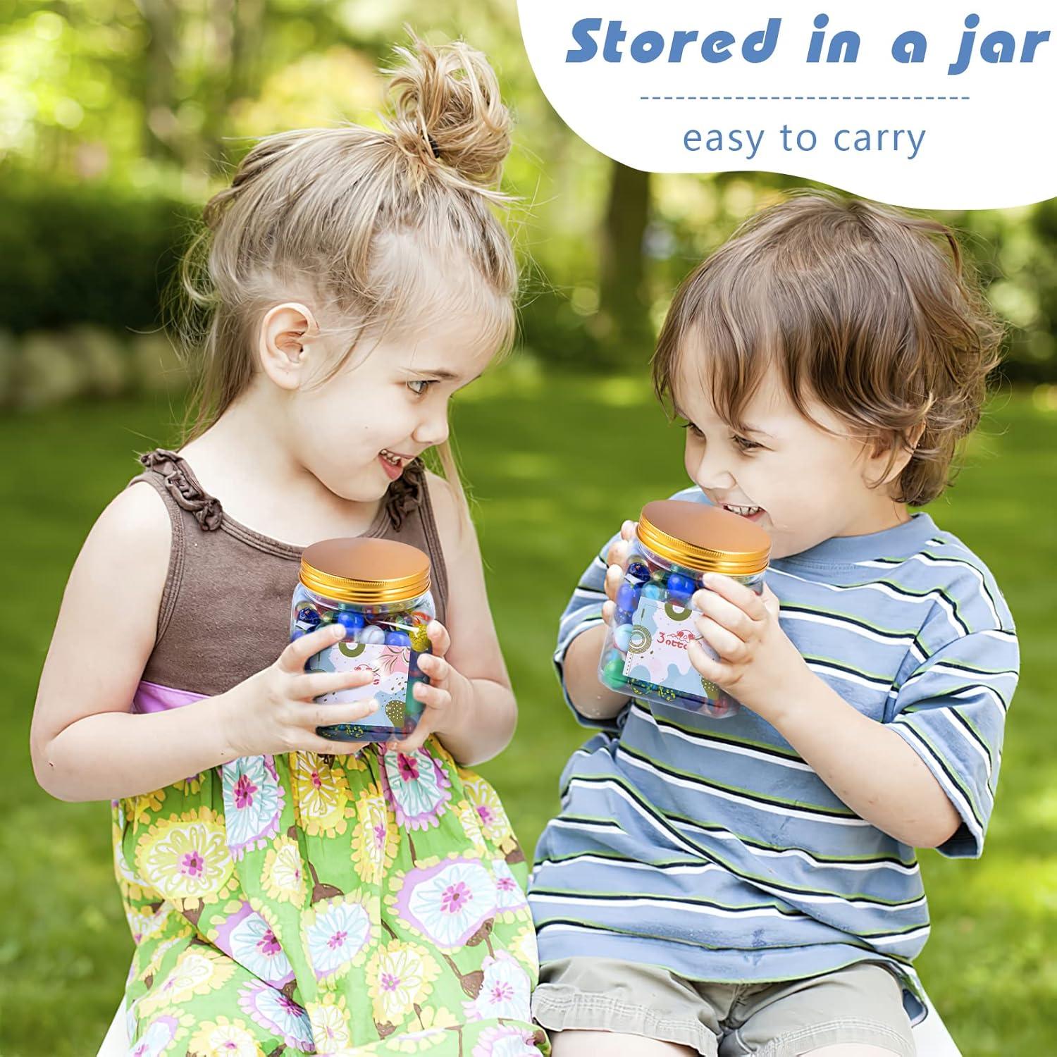 Juego de Canicas 3 Nutrias 125 Piezas con Caja Regalo