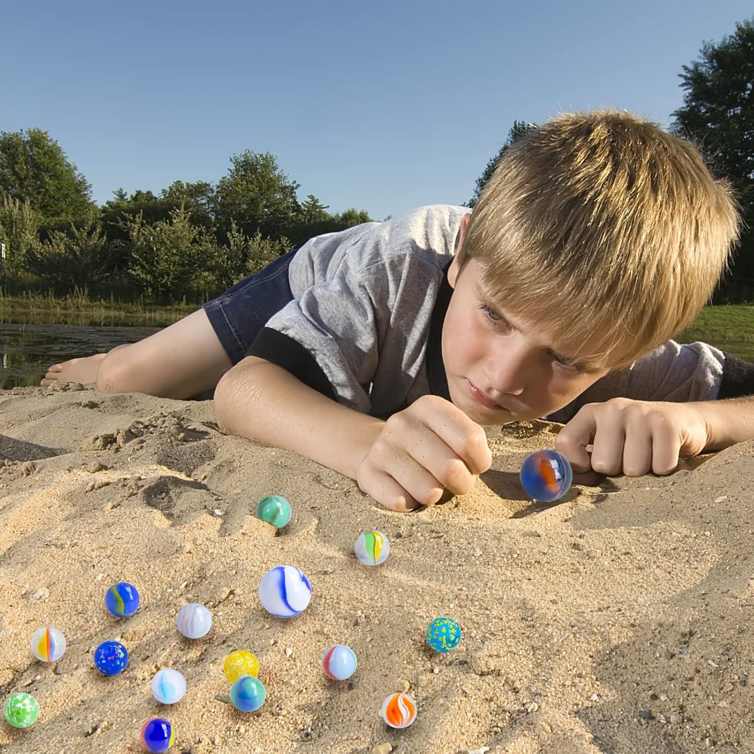Juego de Canicas 3 Nutrias 125 Piezas con Caja Regalo