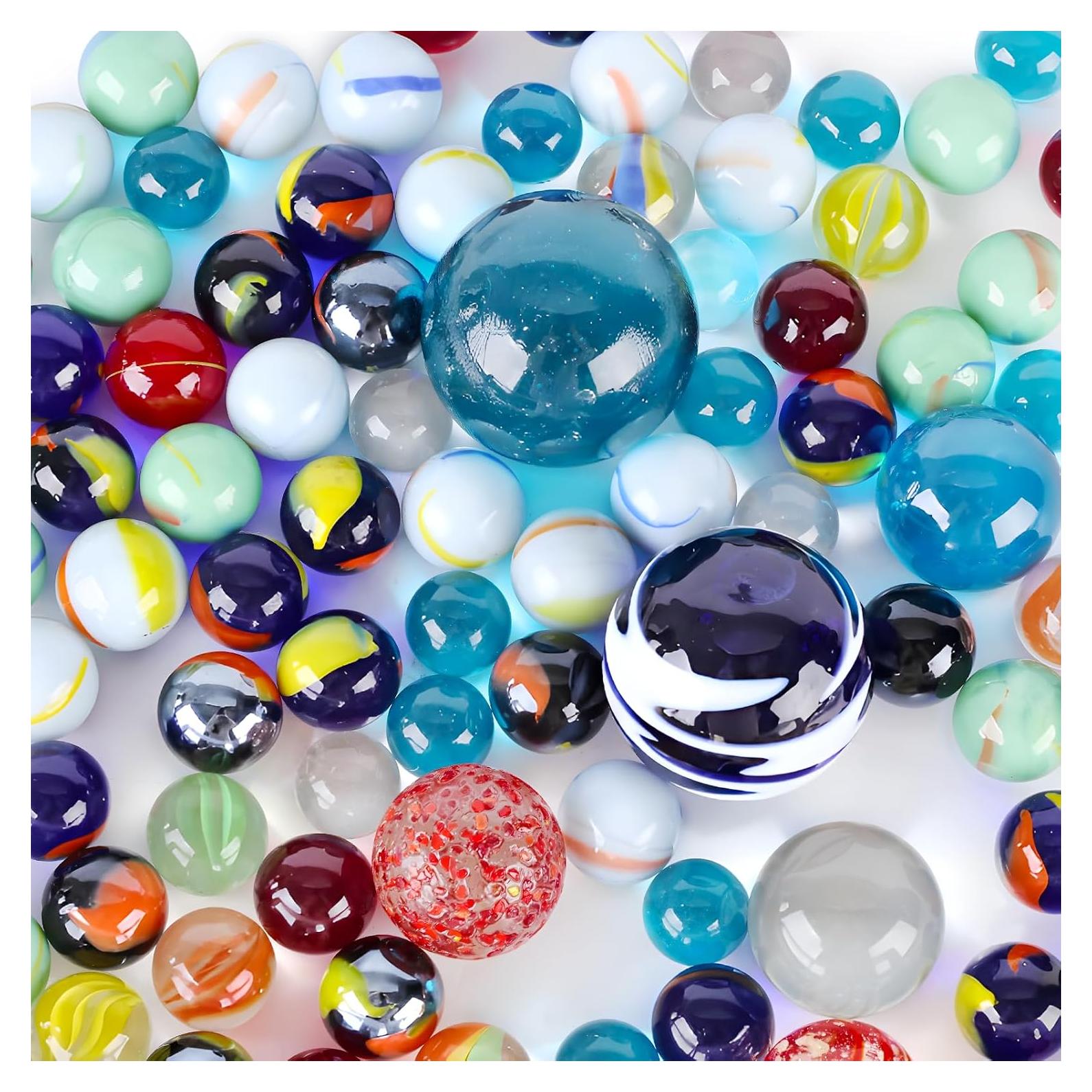 Juego de Canicas LOVESTOWN 180 Piezas Vidrio Decorativas